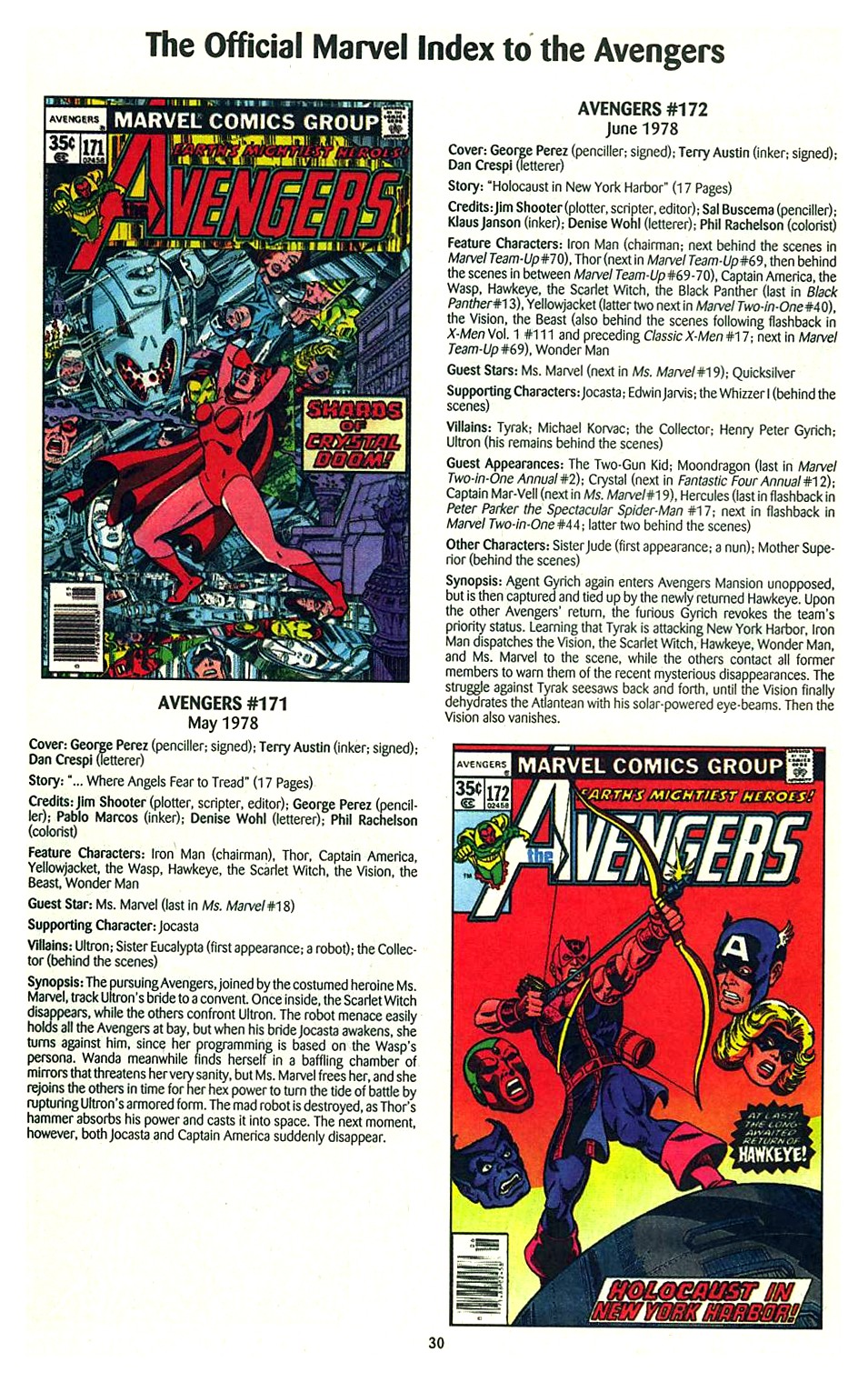 Read online The Official Marvel Index to the Avengers comic -  Issue #3 - 32