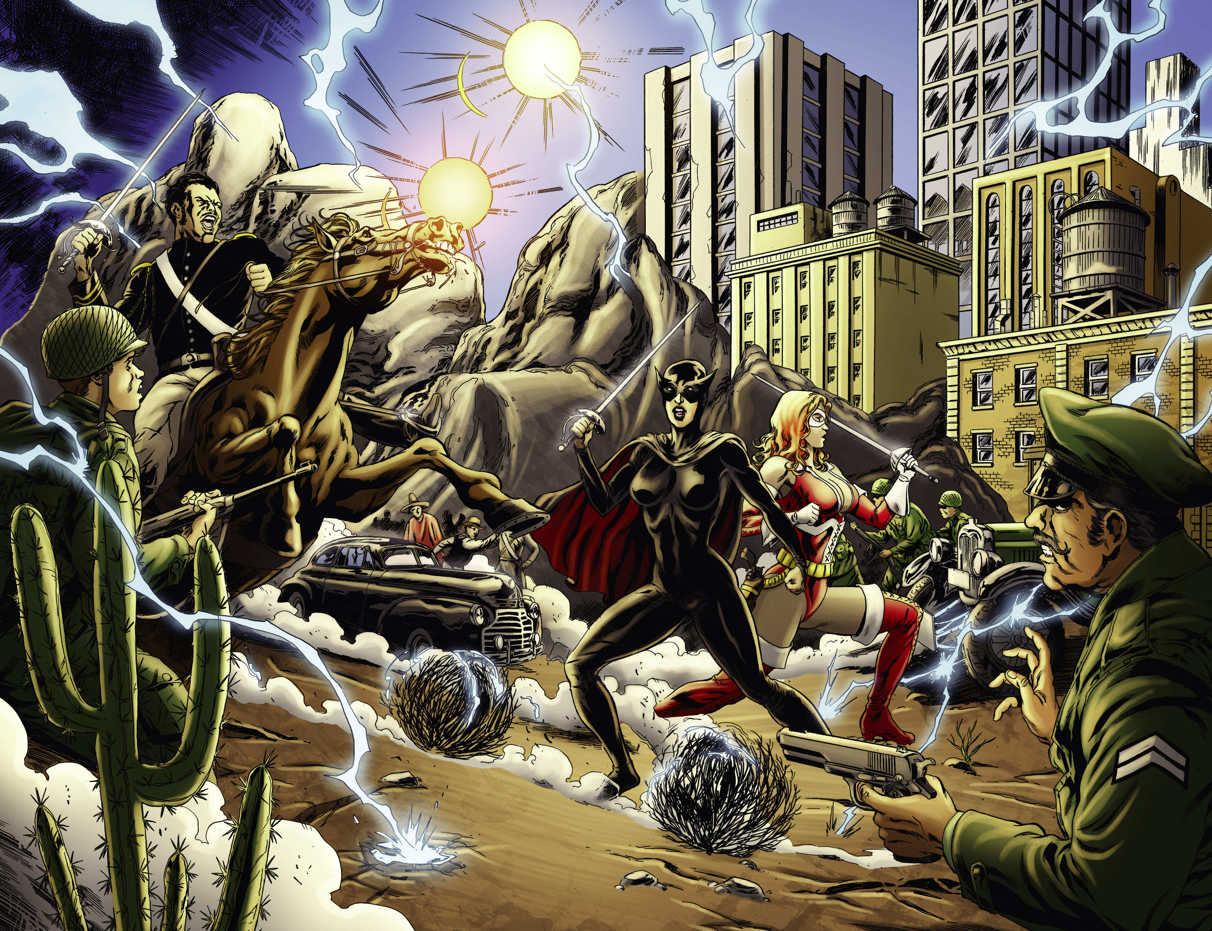 Read online Swords of Sorrow, Miss Fury & Lady Rawhide comic -  Issue # Full - 12