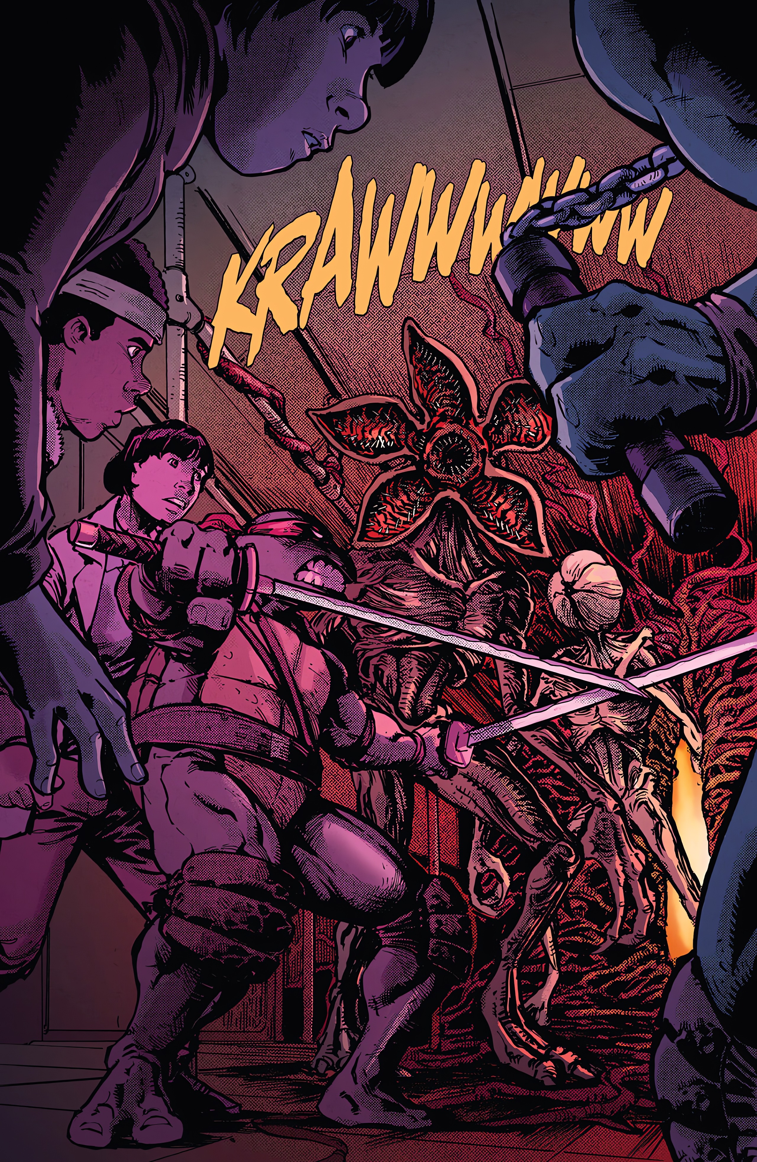 Read online Teenage Mutant Ninja Turtles x Stranger Things comic -  Issue #2 - 8