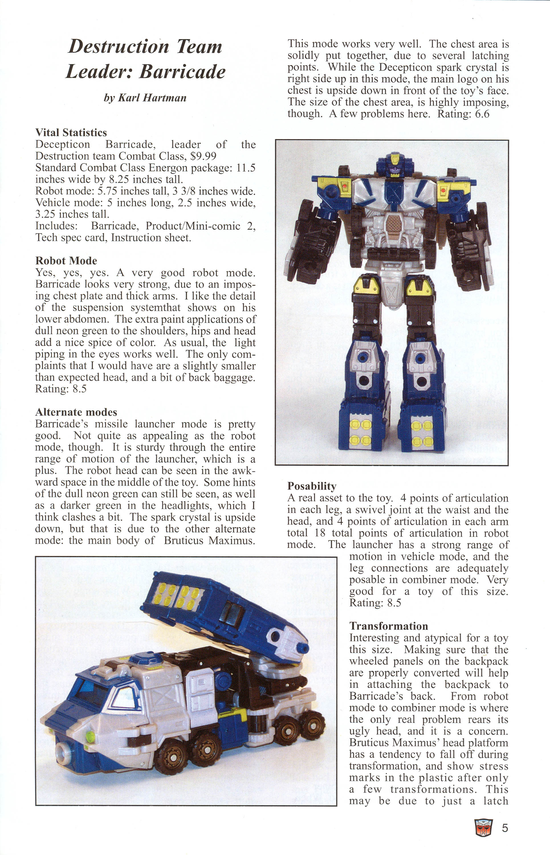 Read online Transformers: Collectors' Club comic -  Issue #1 - 5