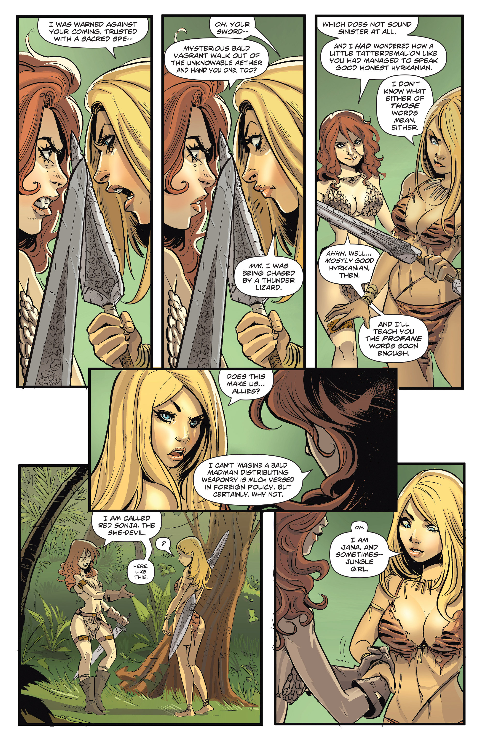 Read online Swords of Sorrow: Red Sonja & Jungle Girl comic -  Issue #1 - 10
