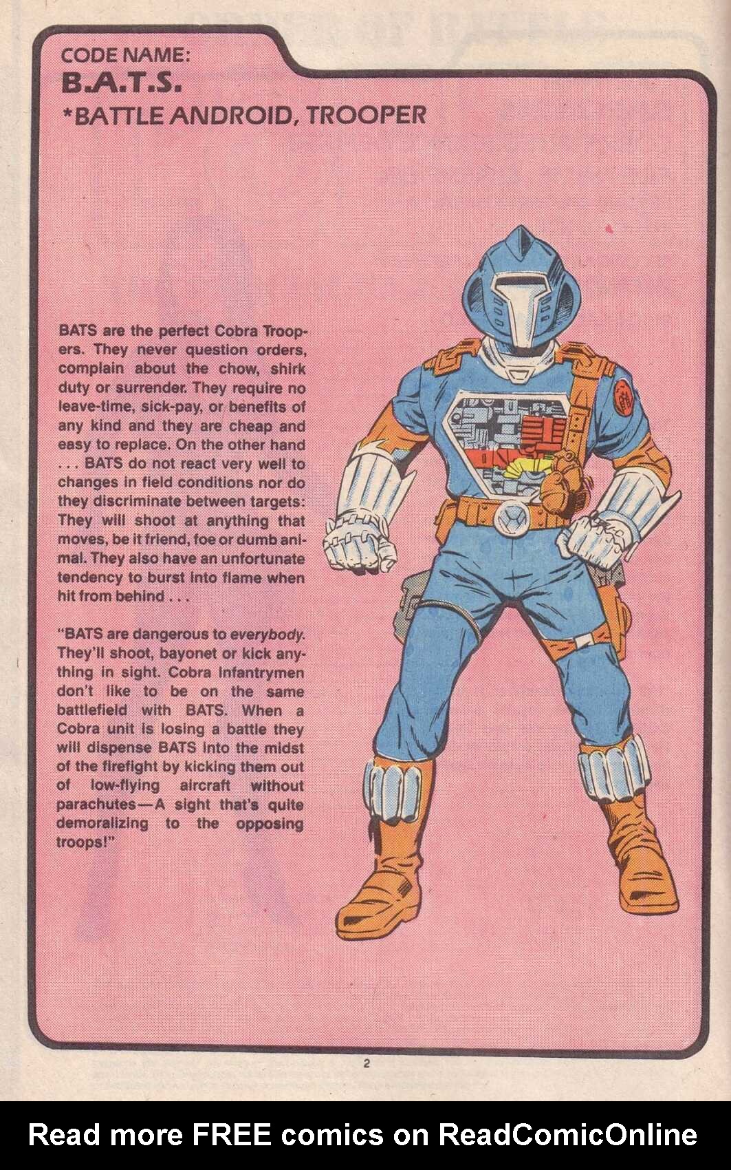 Read online The G.I. Joe Order of Battle comic -  Issue #3 - 5