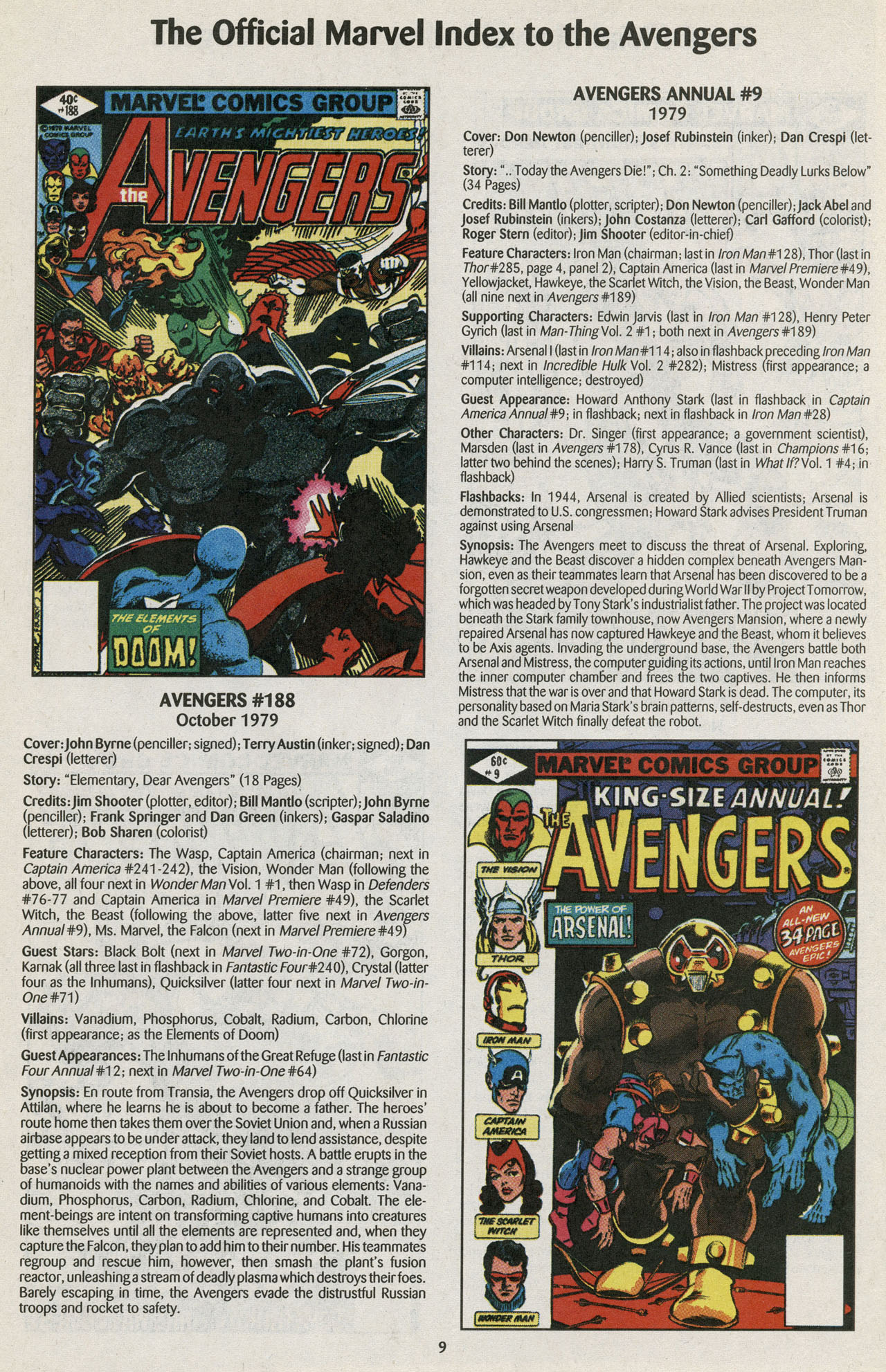 Read online The Official Marvel Index to the Avengers comic -  Issue #4 - 11