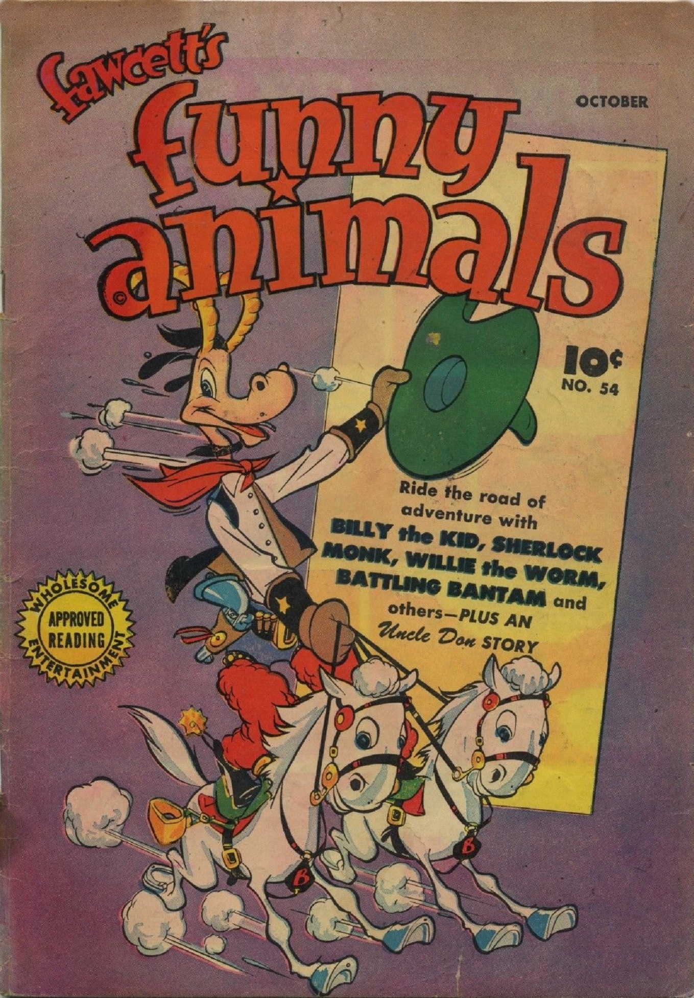 Read online Fawcett's Funny Animals comic -  Issue #54 - 1