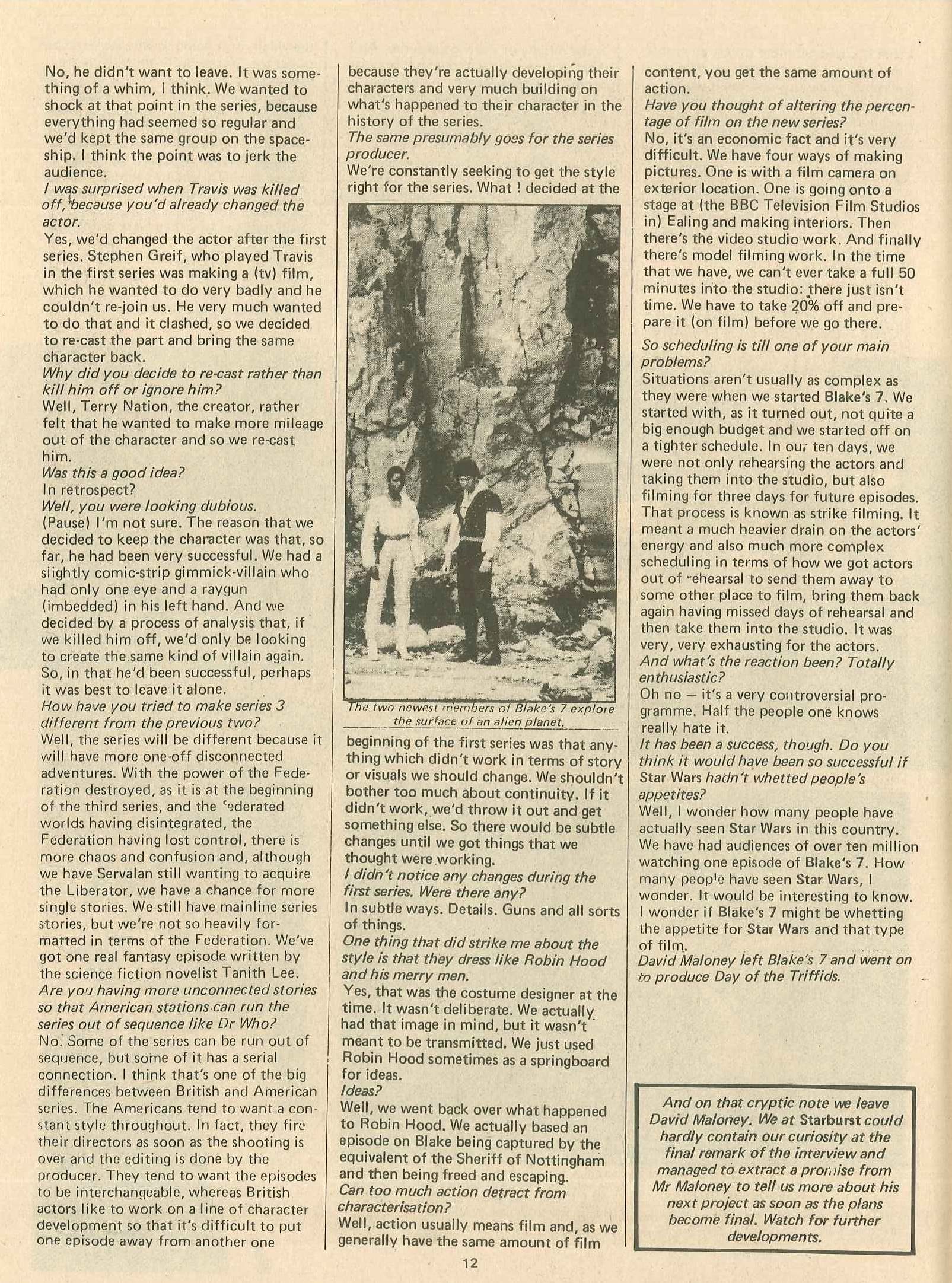 Read online Blake's 7 Special comic -  Issue #2 - 12