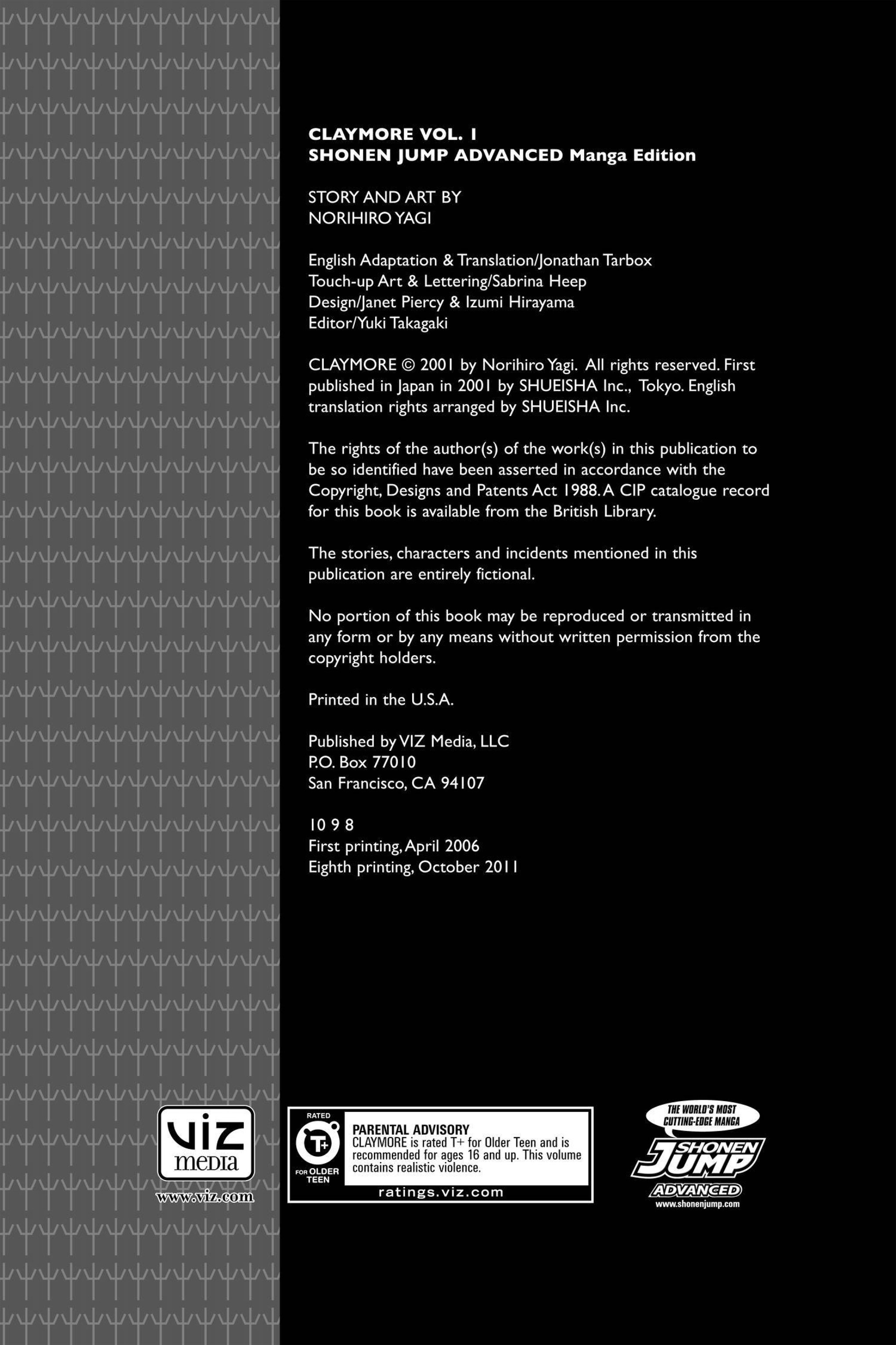 Read online Claymore comic -  Issue #1 - 1