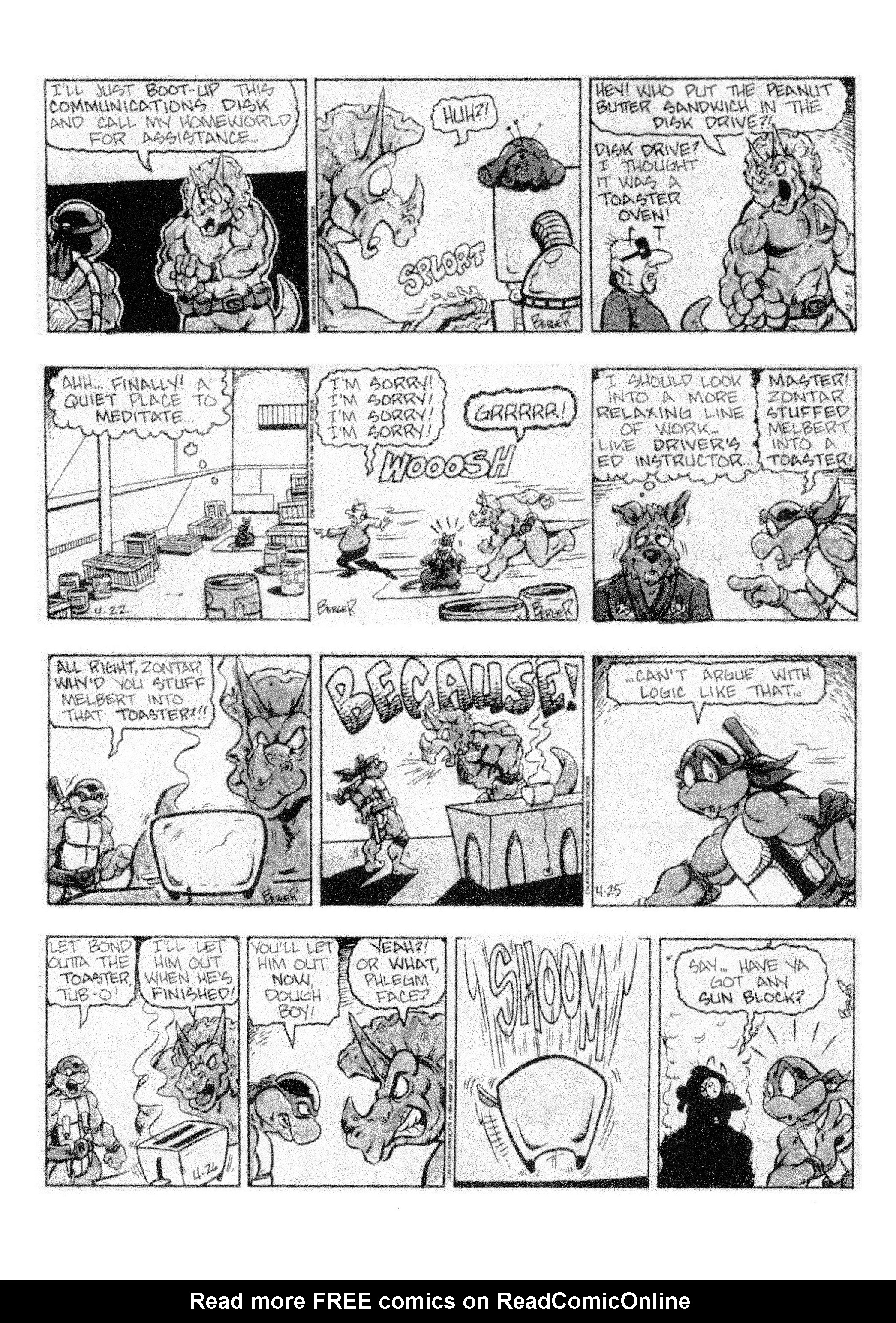 Read online Teenage Mutant Ninja Turtles: Complete Newspaper Daily Comic Strip Collection comic -  Issue # TPB 3 (Part 1) - 22