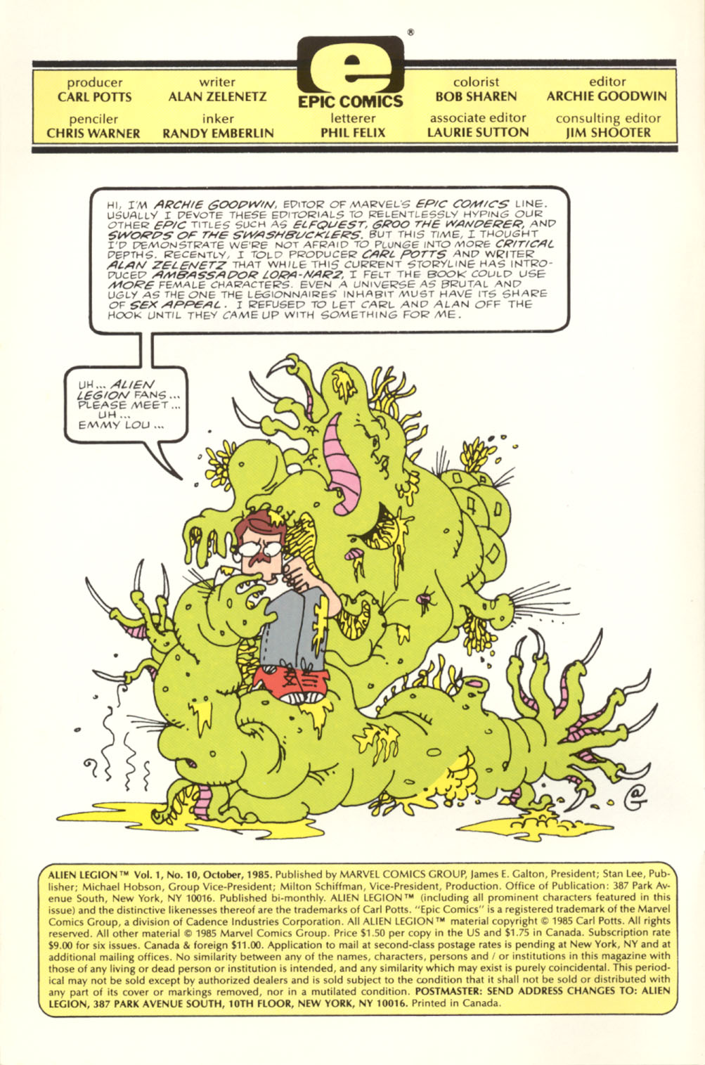 Read online Alien Legion comic -  Issue #10 - 2