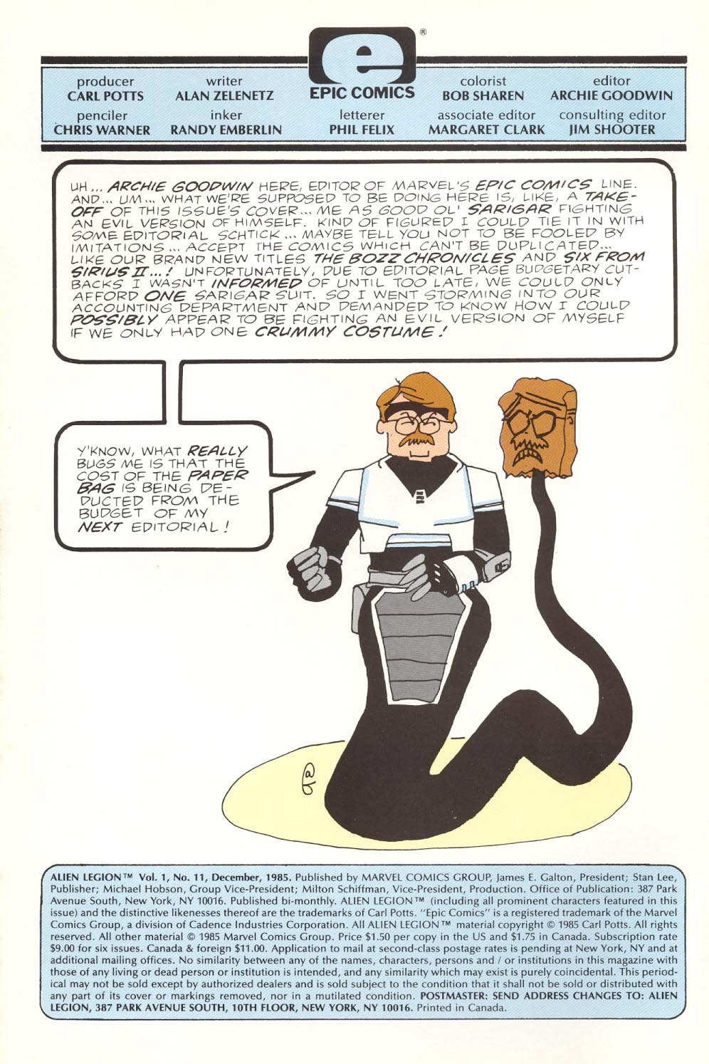 Read online Alien Legion comic -  Issue #11 - 2