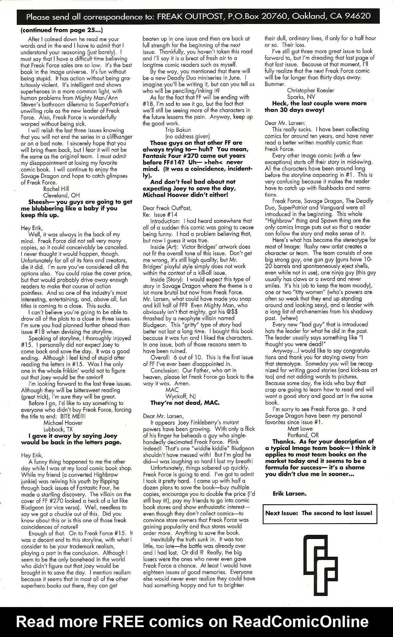 Read online Freak Force (1993) comic -  Issue #16 - 36