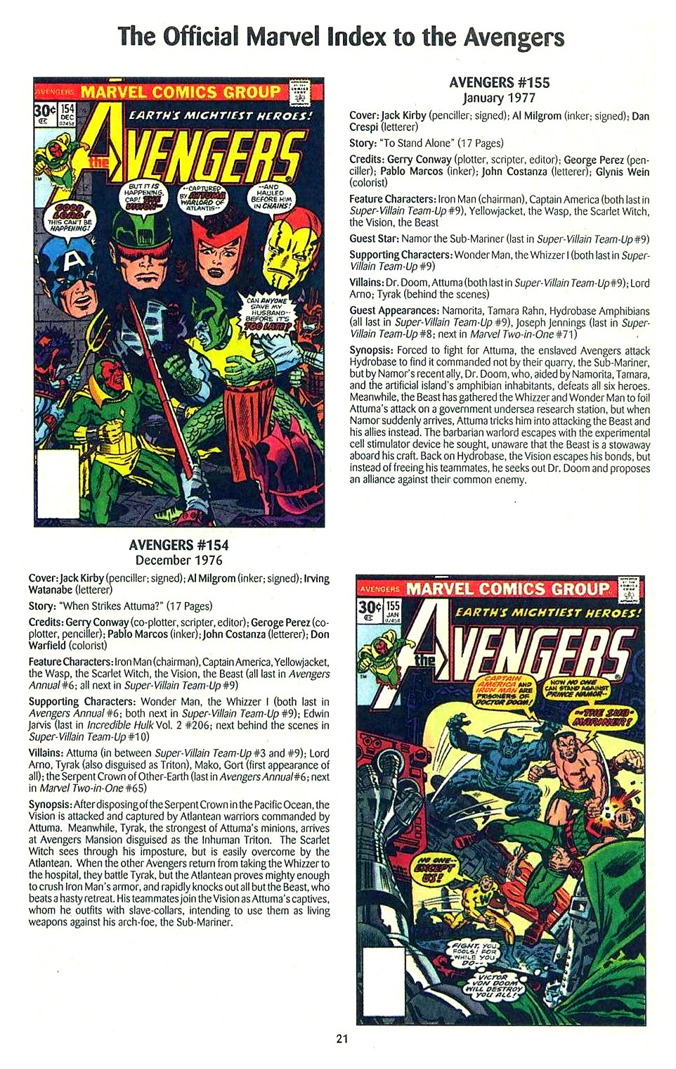 Read online The Official Marvel Index to the Avengers comic -  Issue #3 - 23