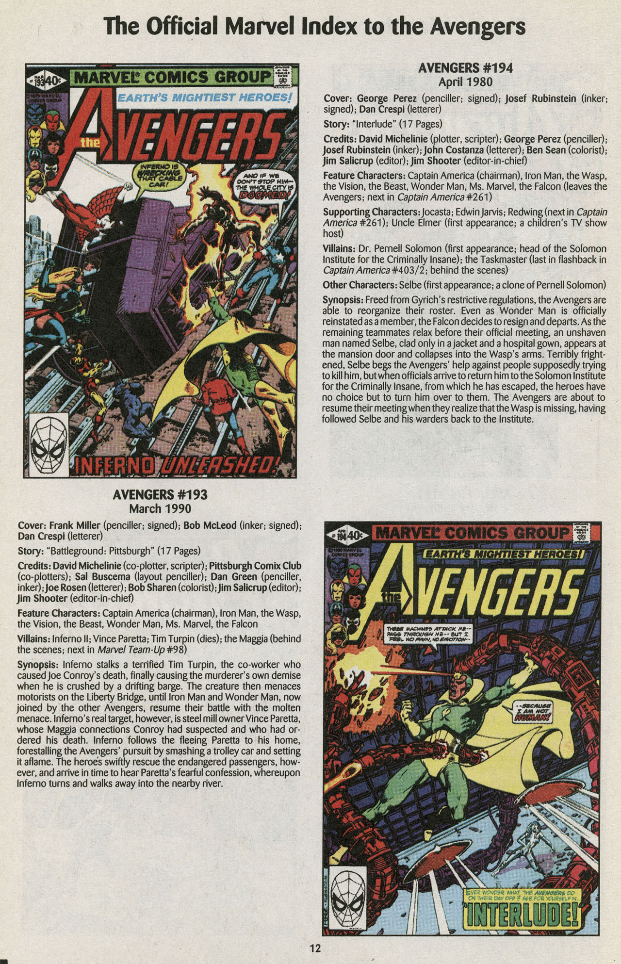 Read online The Official Marvel Index to the Avengers comic -  Issue #4 - 14