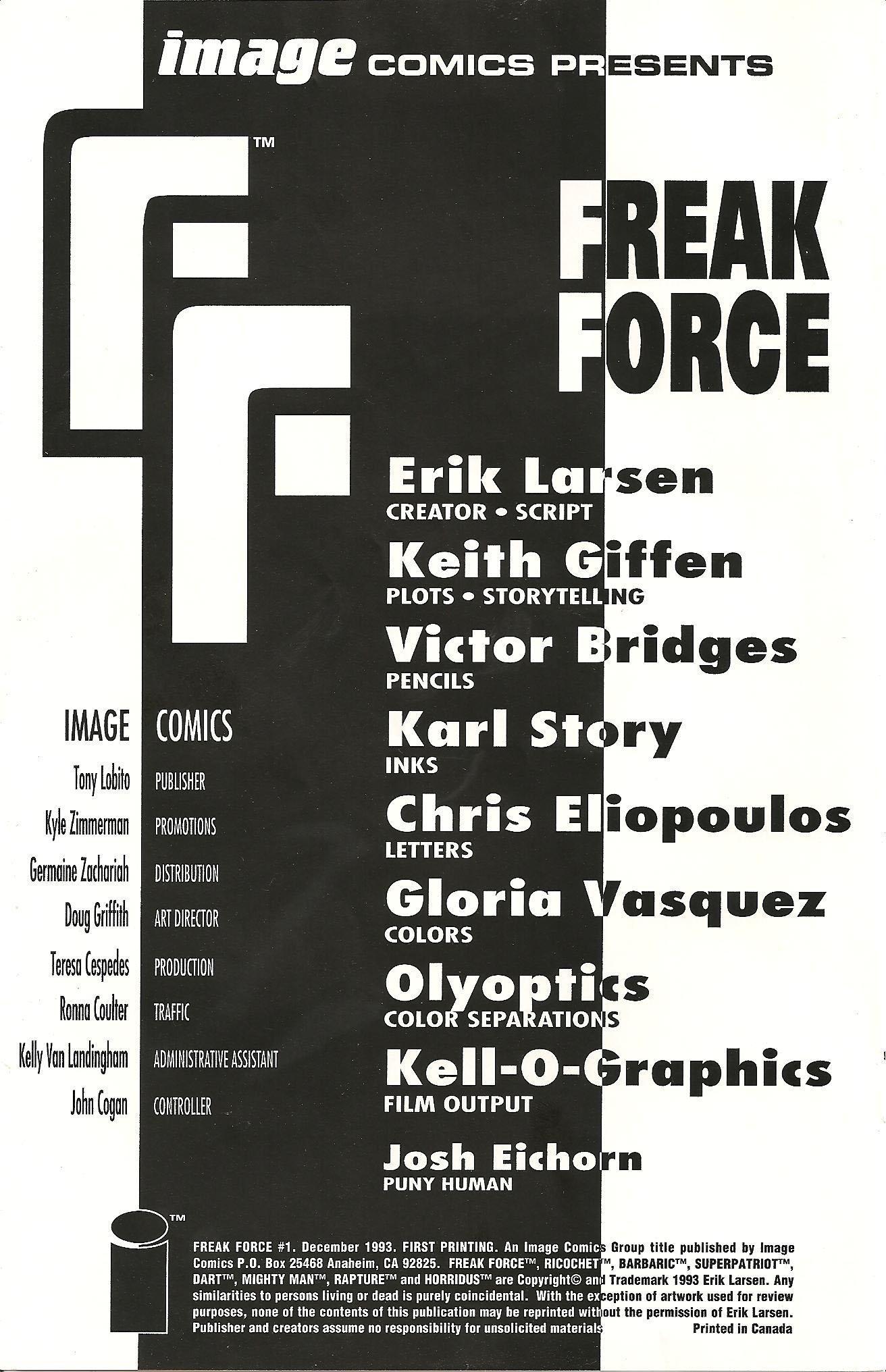 Read online Freak Force (1993) comic -  Issue #1 - 3
