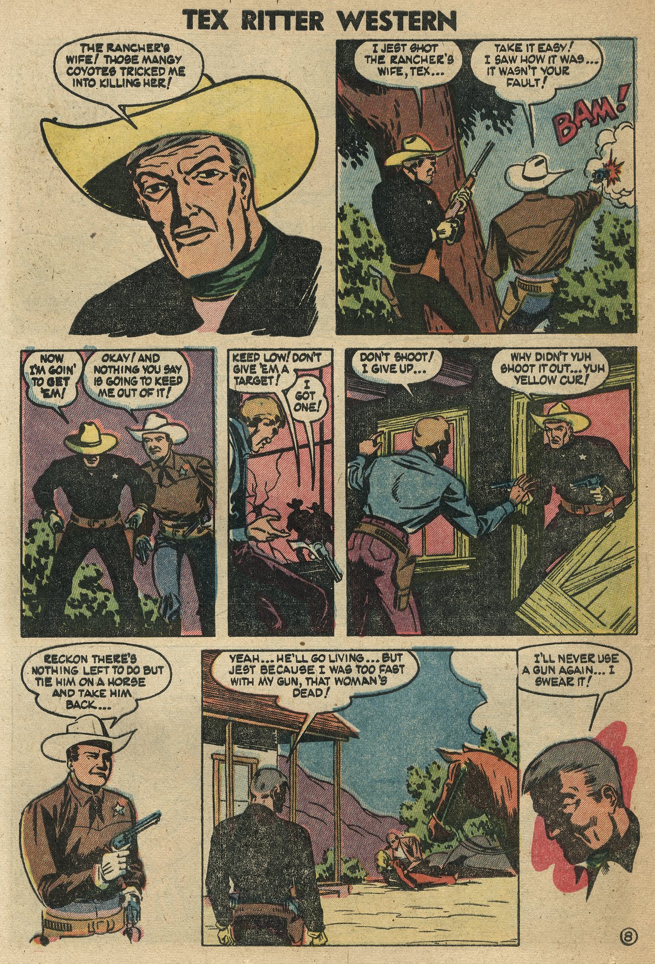Read online Tex Ritter Western comic -  Issue #21 - 24