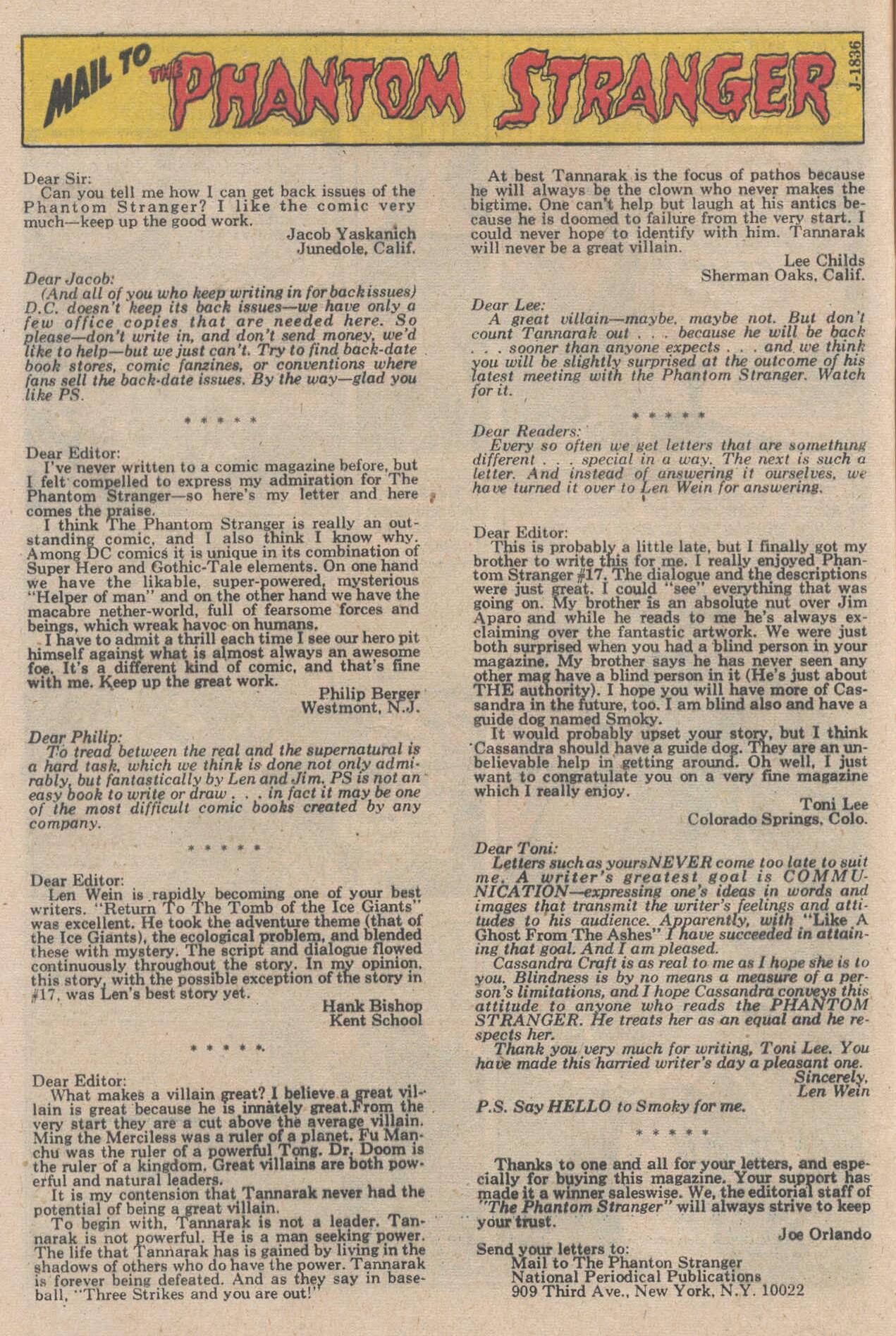 Read online The Phantom Stranger (1969) comic -  Issue #22 - 32