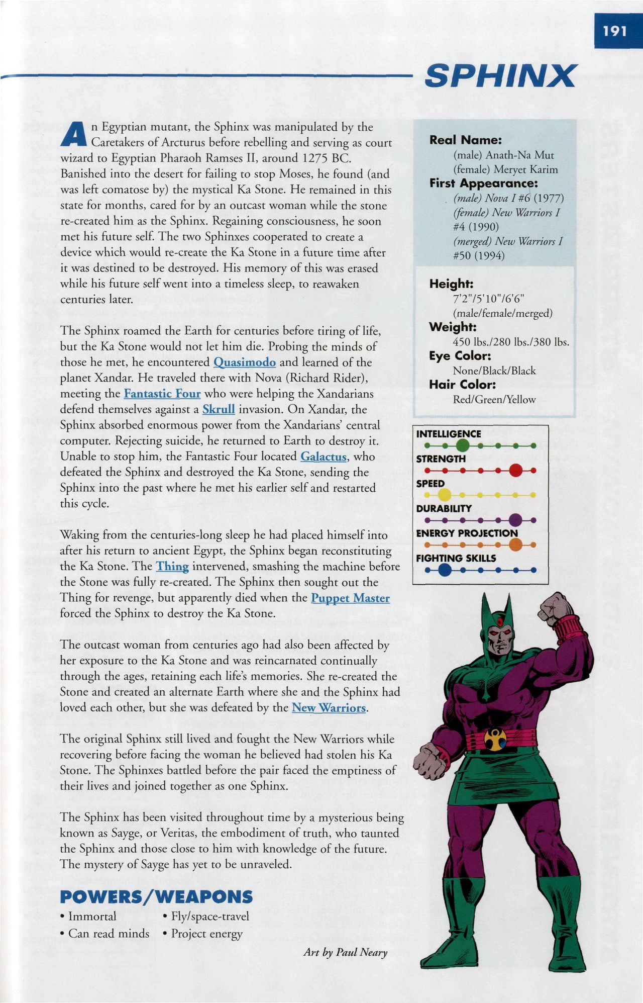 Read online Marvel Encyclopedia comic -  Issue # TPB 6 - 194