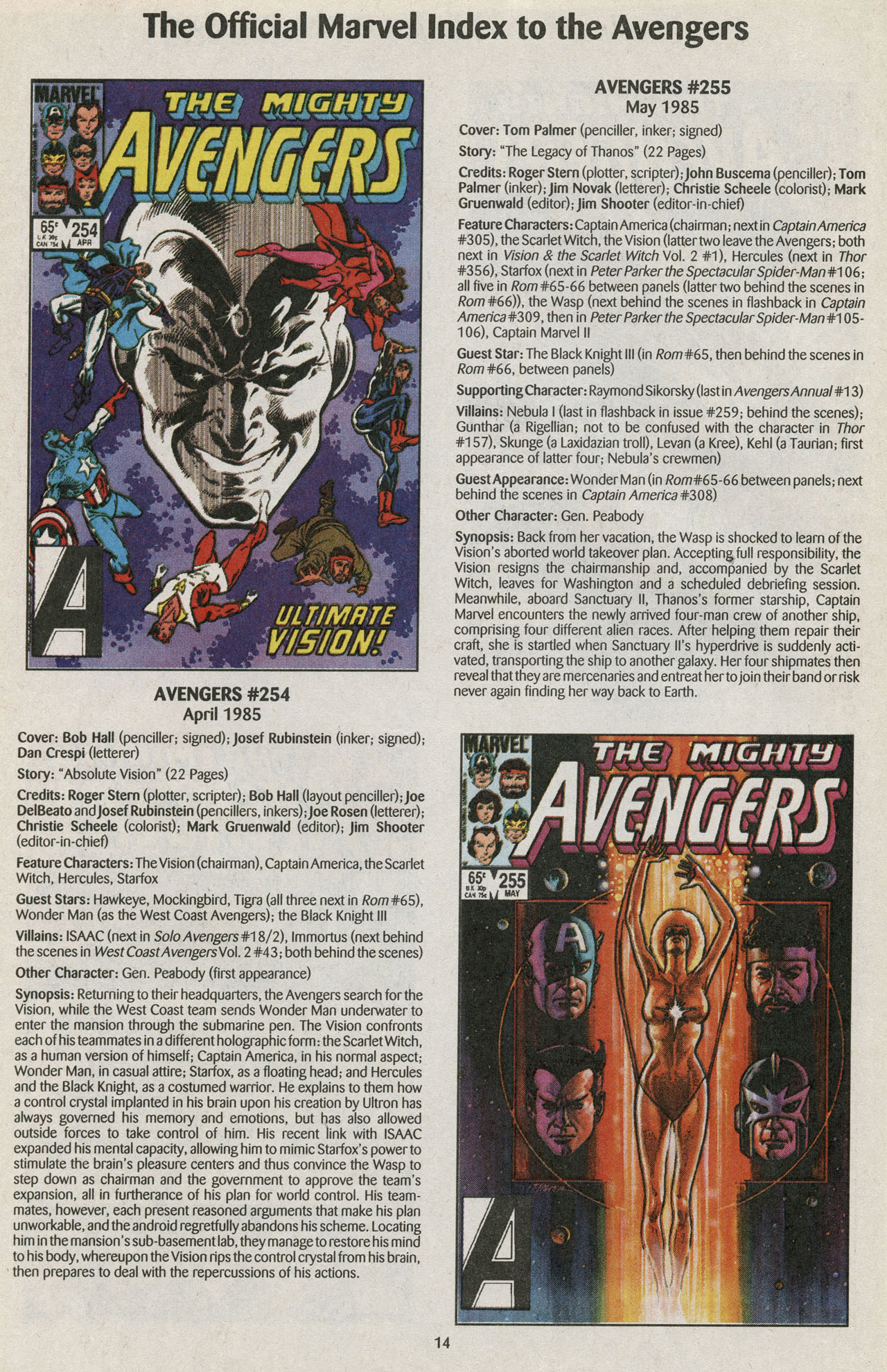 Read online The Official Marvel Index to the Avengers comic -  Issue #5 - 16