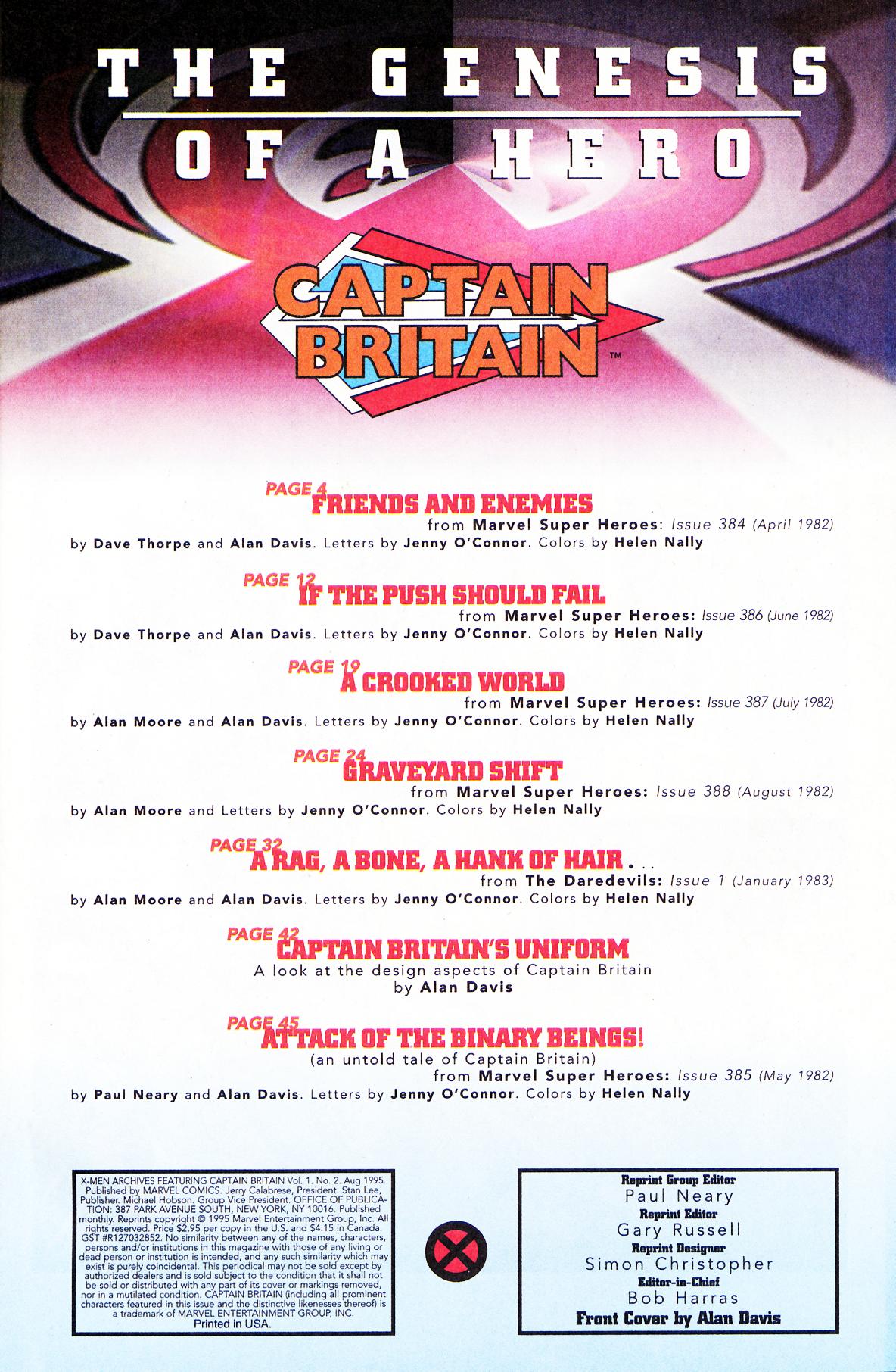 Read online X-Men Archives Featuring Captain Britain comic -  Issue #2 - 2