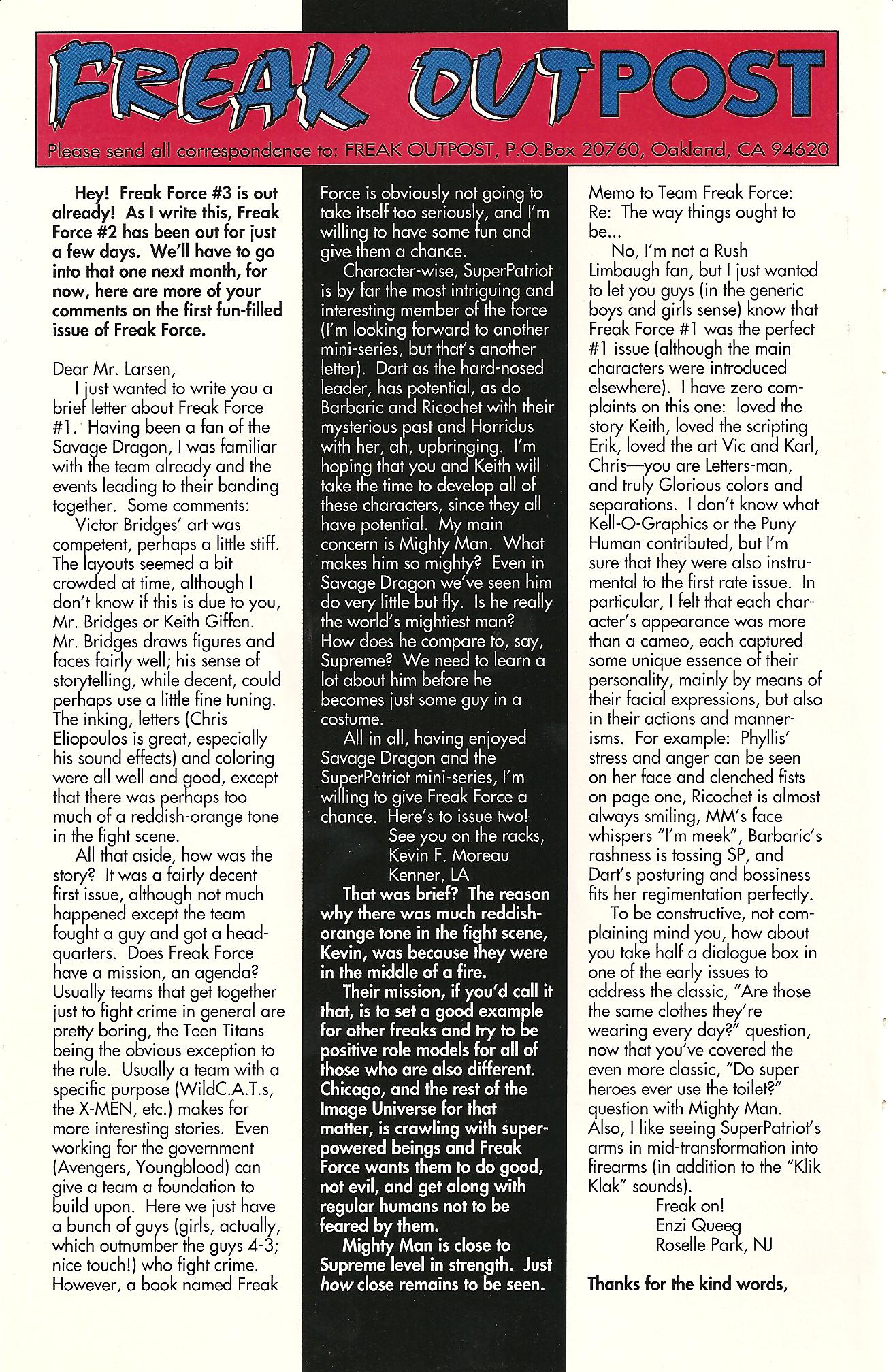 Read online Freak Force (1993) comic -  Issue #3 - 27