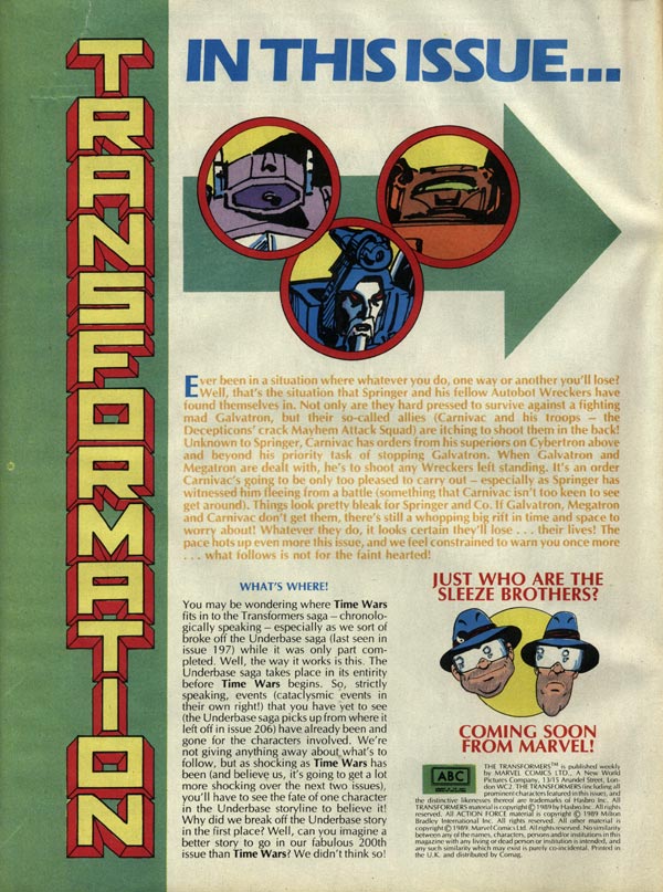 Read online The Transformers (UK) comic -  Issue #203 - 2