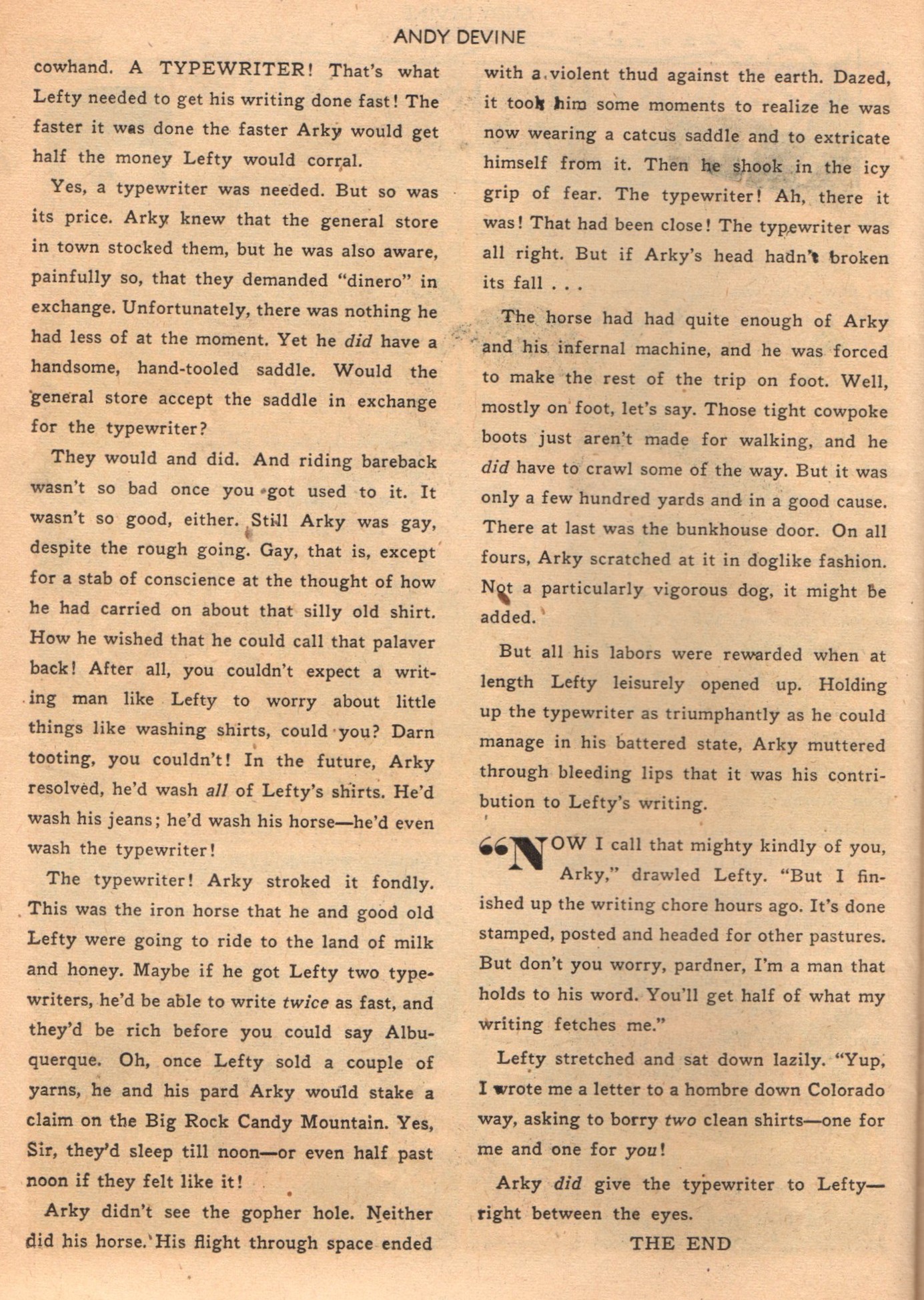 Read online Andy Devine Western comic -  Issue #1 - 26