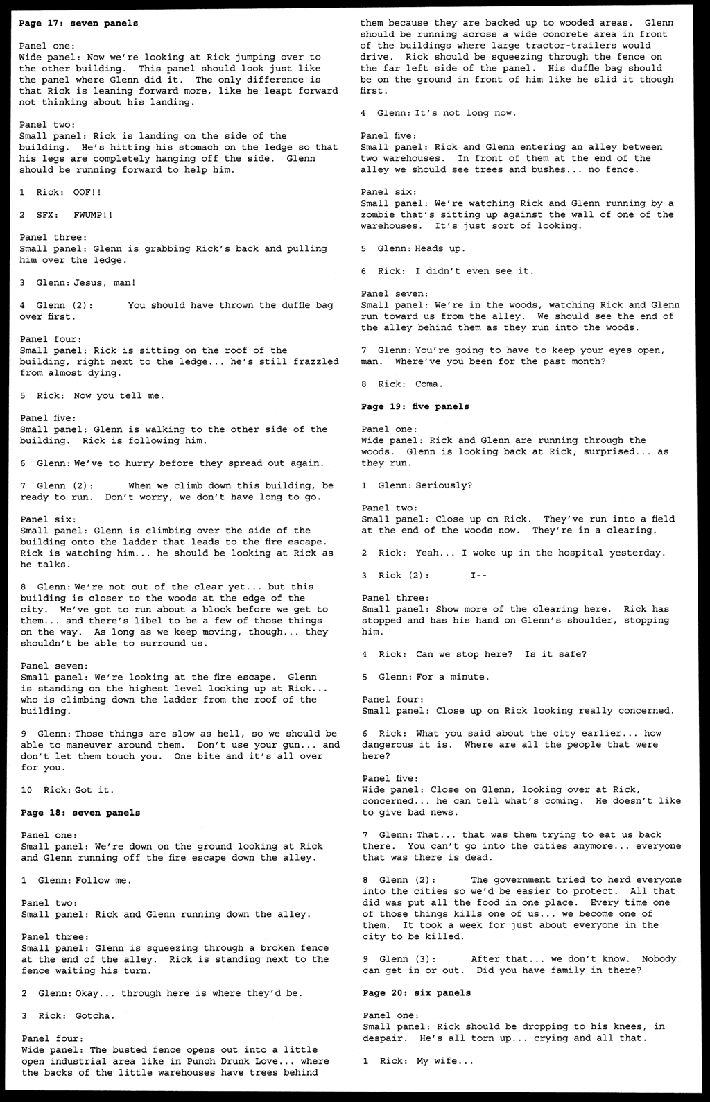 Read online The Walking Dead comic -  Issue # _Script Book 01 - 15