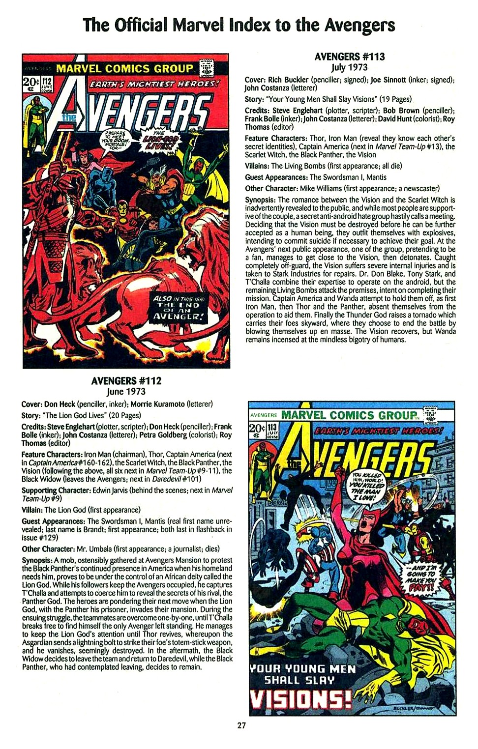 Read online The Official Marvel Index to the Avengers comic -  Issue #2 - 29