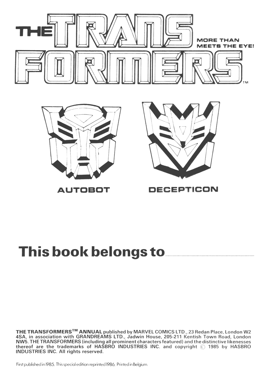 Read online The Transformers Annual comic -  Issue #1985 - 3