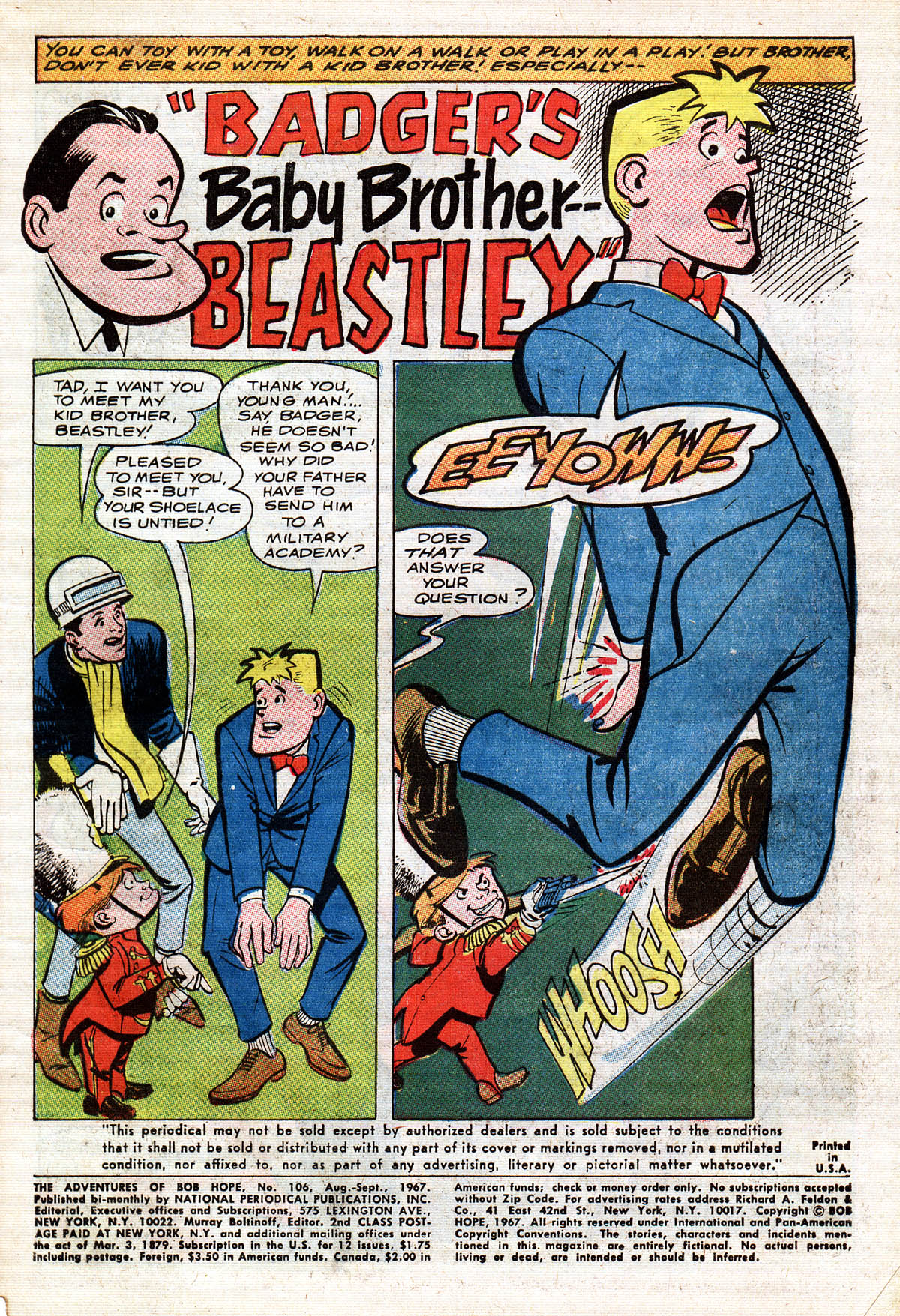 Read online The Adventures of Bob Hope comic -  Issue #106 - 3