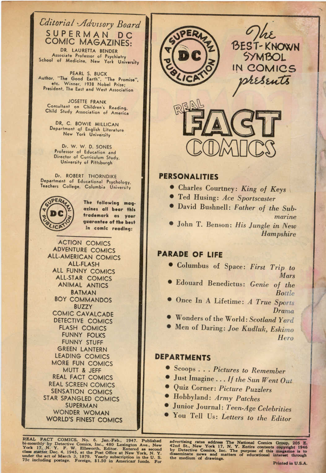 Read online Real Fact Comics comic -  Issue #6 - 2