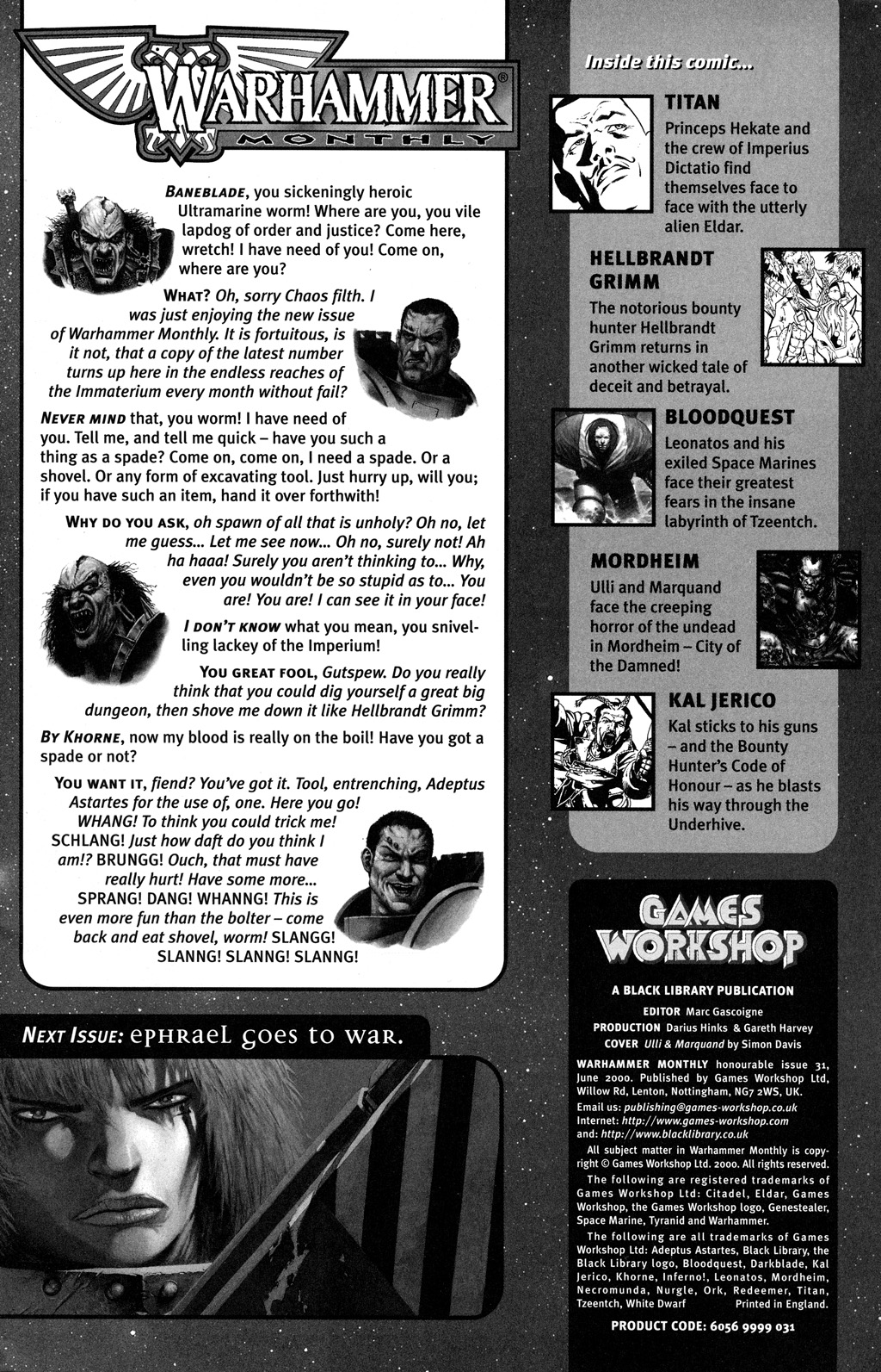 Read online Warhammer Monthly comic -  Issue #31 - 2