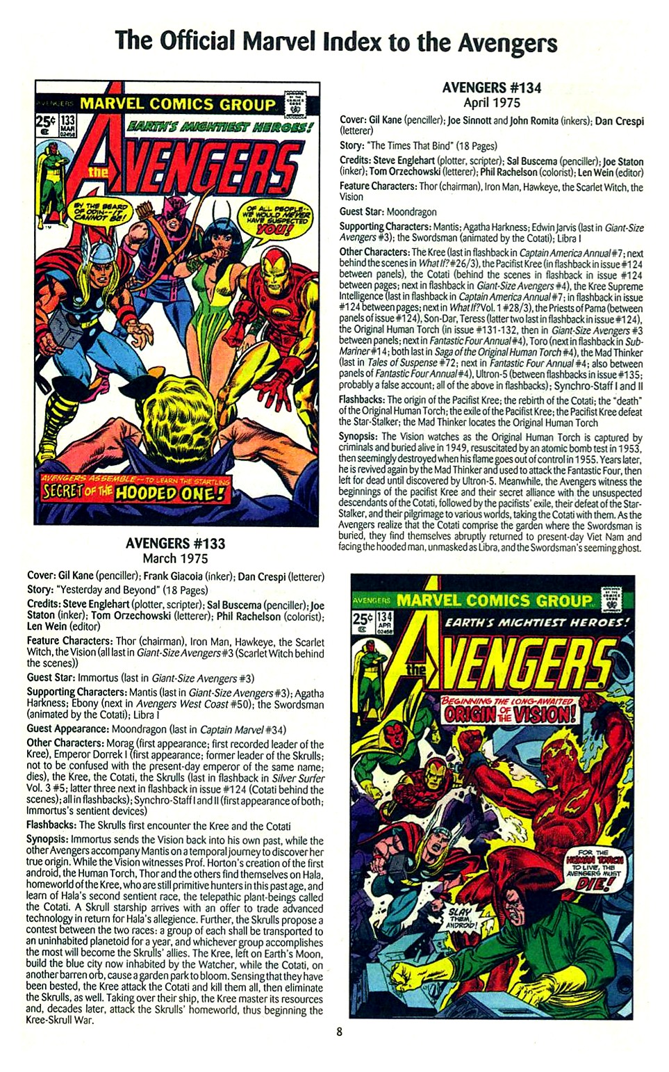 Read online The Official Marvel Index to the Avengers comic -  Issue #3 - 10