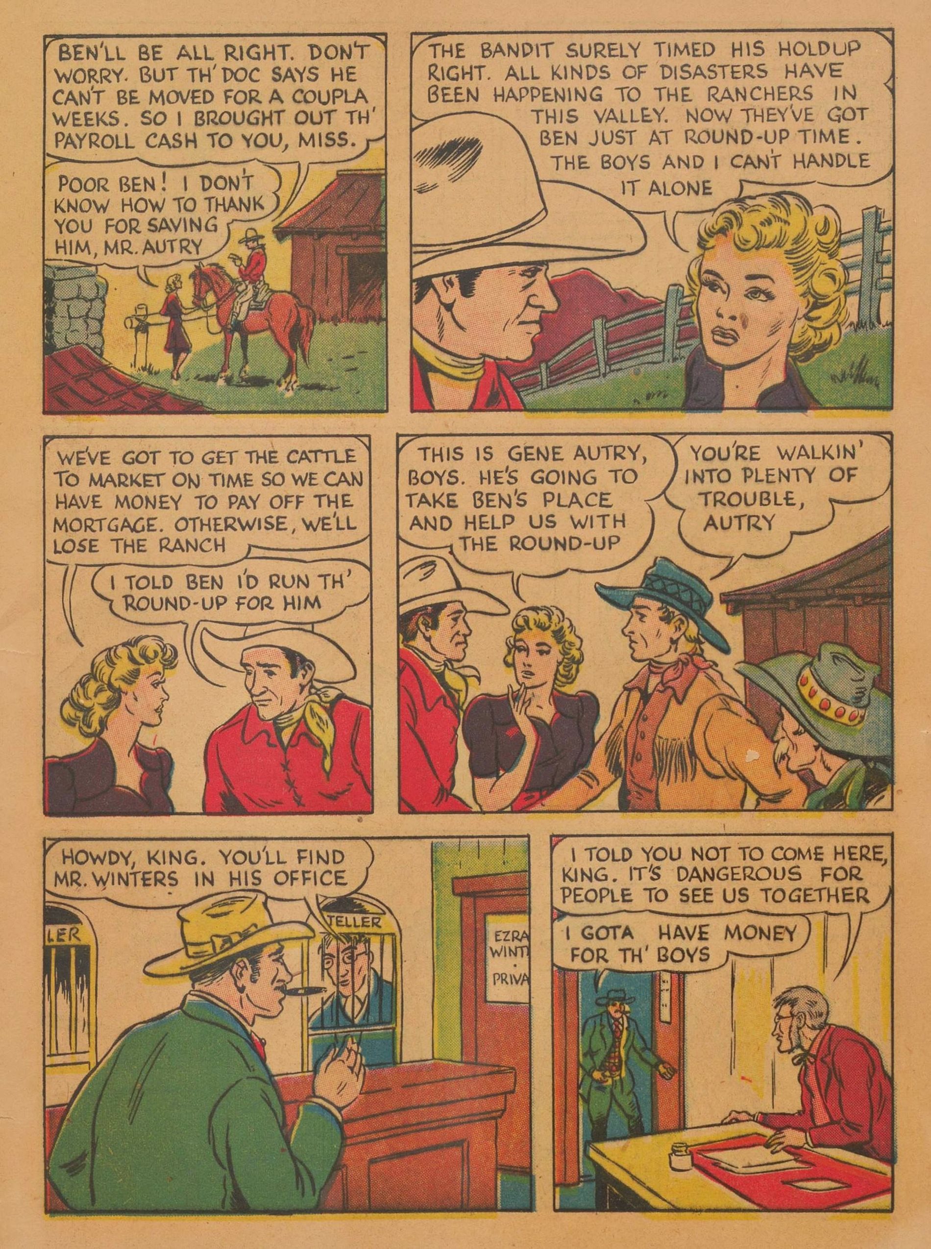 Read online Gene Autry Comics comic -  Issue #6 - 7