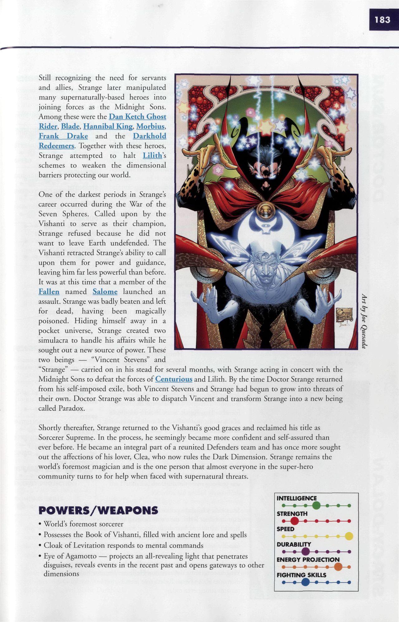 Read online Marvel Encyclopedia comic -  Issue # TPB 5 - 186