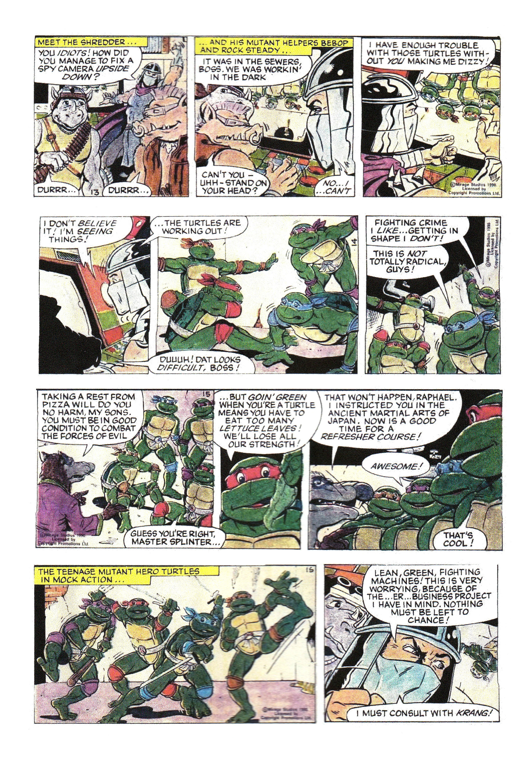 Read online Teenage Mutant Ninja Turtles: Complete Newspaper Daily Comic Strip Collection comic -  Issue # TPB 1 - 11