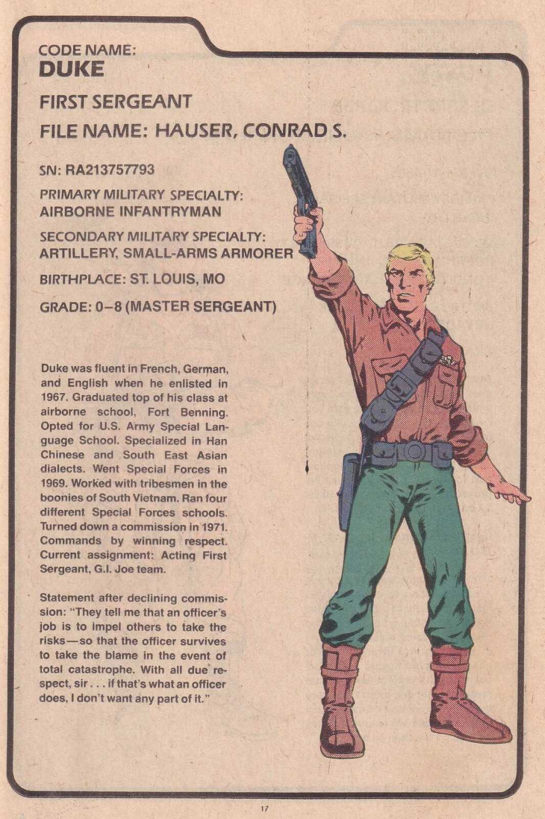 Read online The G.I. Joe Order of Battle comic -  Issue #1 - 19