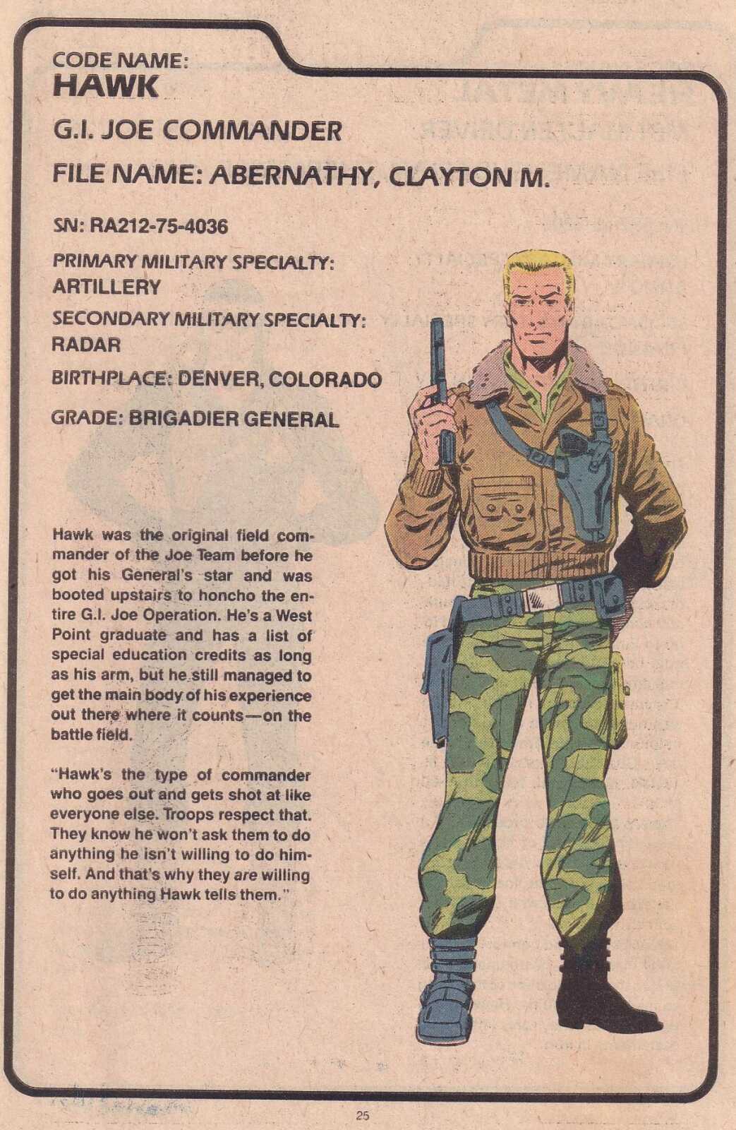 Read online The G.I. Joe Order of Battle comic -  Issue #1 - 27