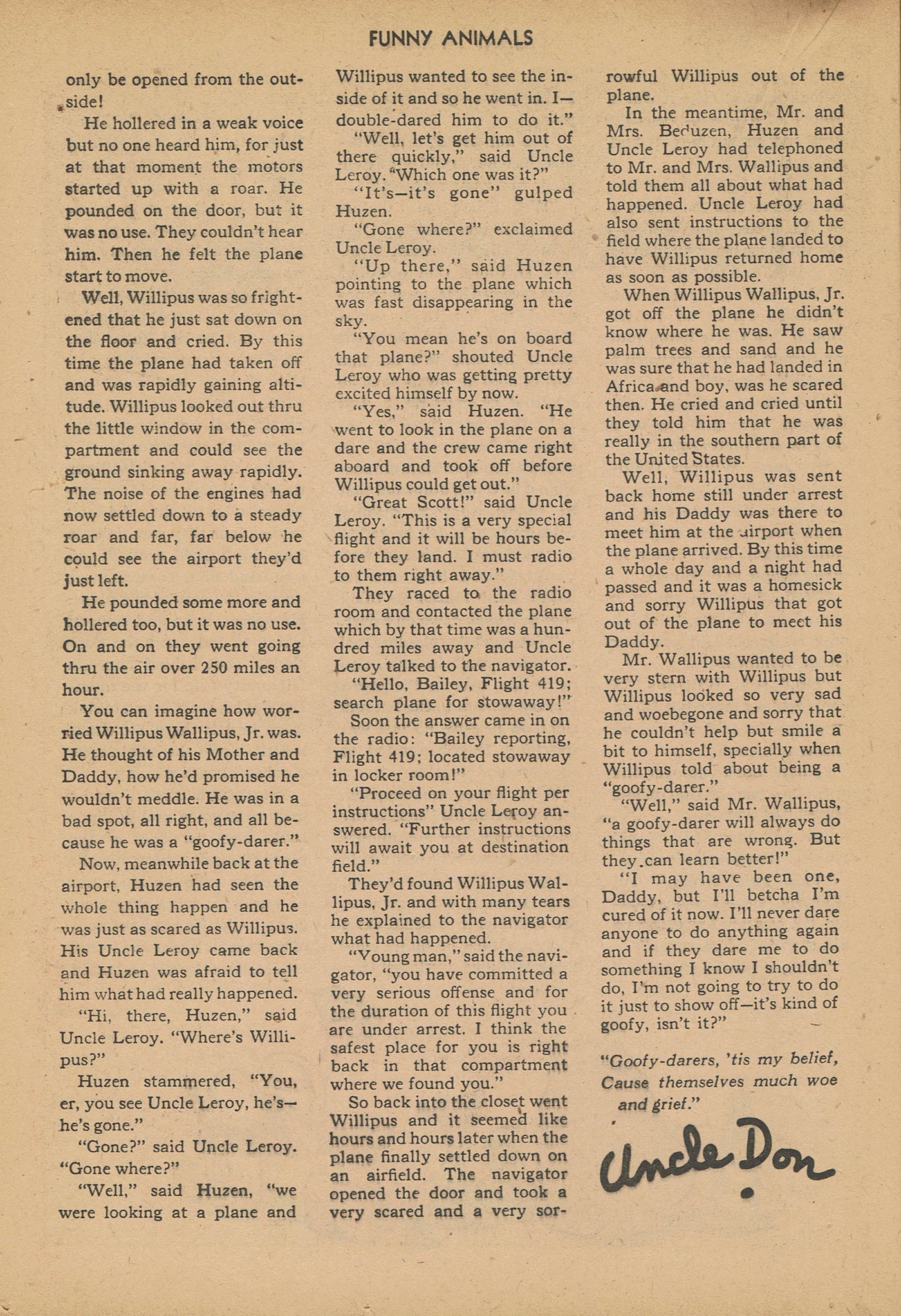 Read online Fawcett's Funny Animals comic -  Issue #14 - 42