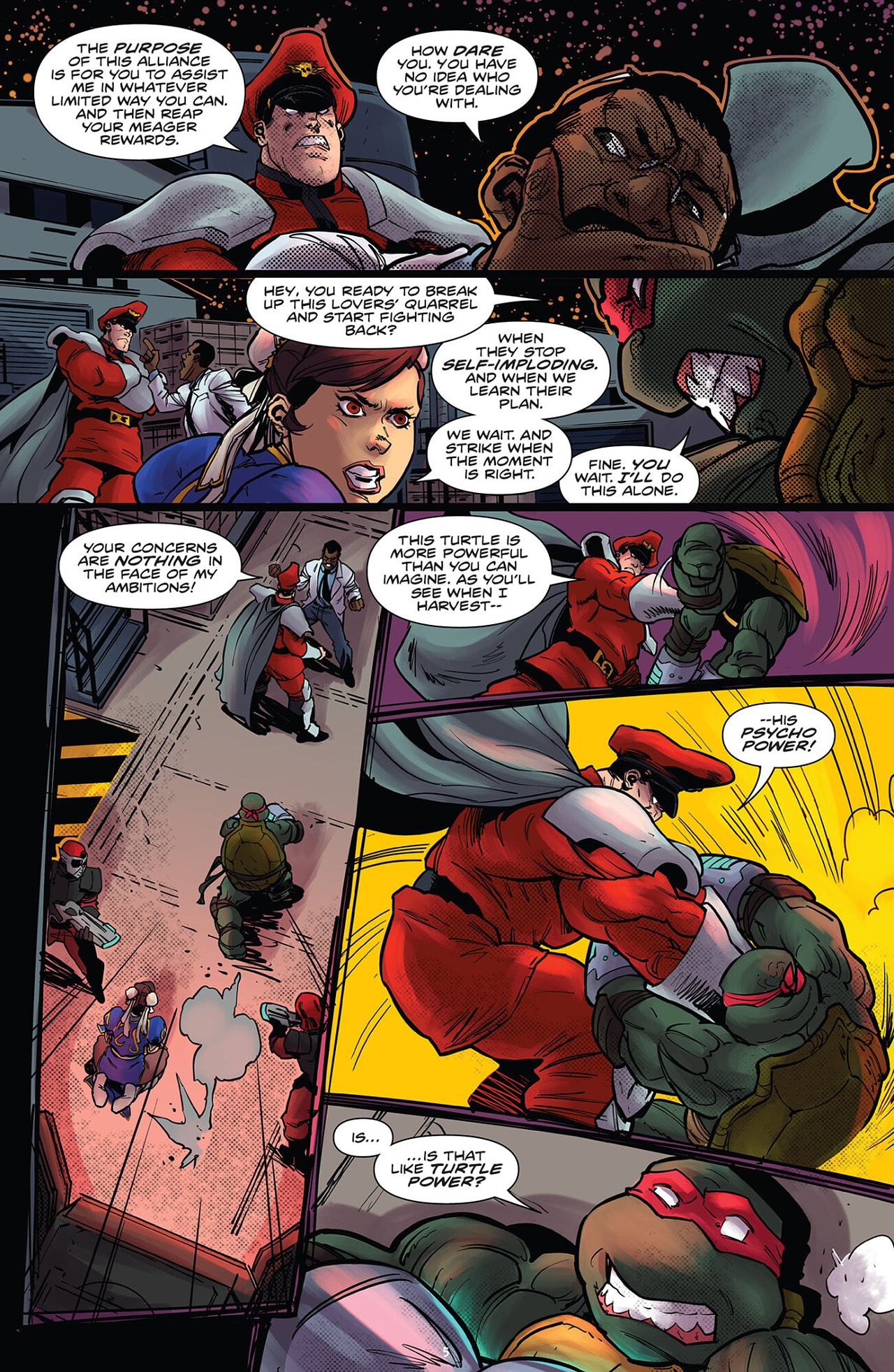 Read online Teenage Mutant Ninja Turtles vs. Street Fighter comic -  Issue #3 - 5
