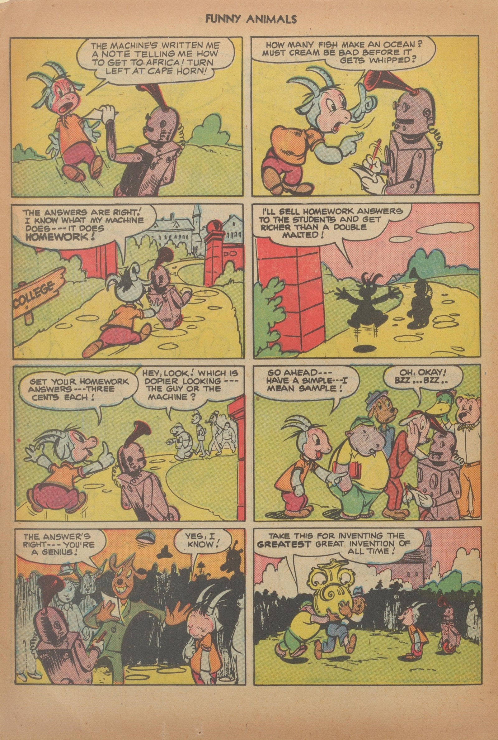 Read online Fawcett's Funny Animals comic -  Issue #71 - 22