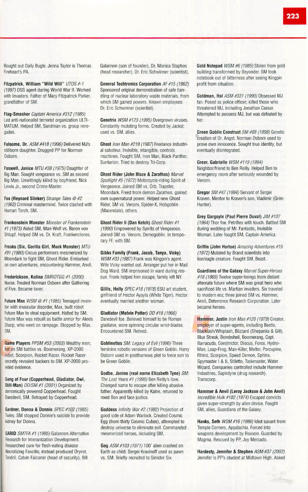 Read online Marvel Encyclopedia comic -  Issue # TPB 4 - 222