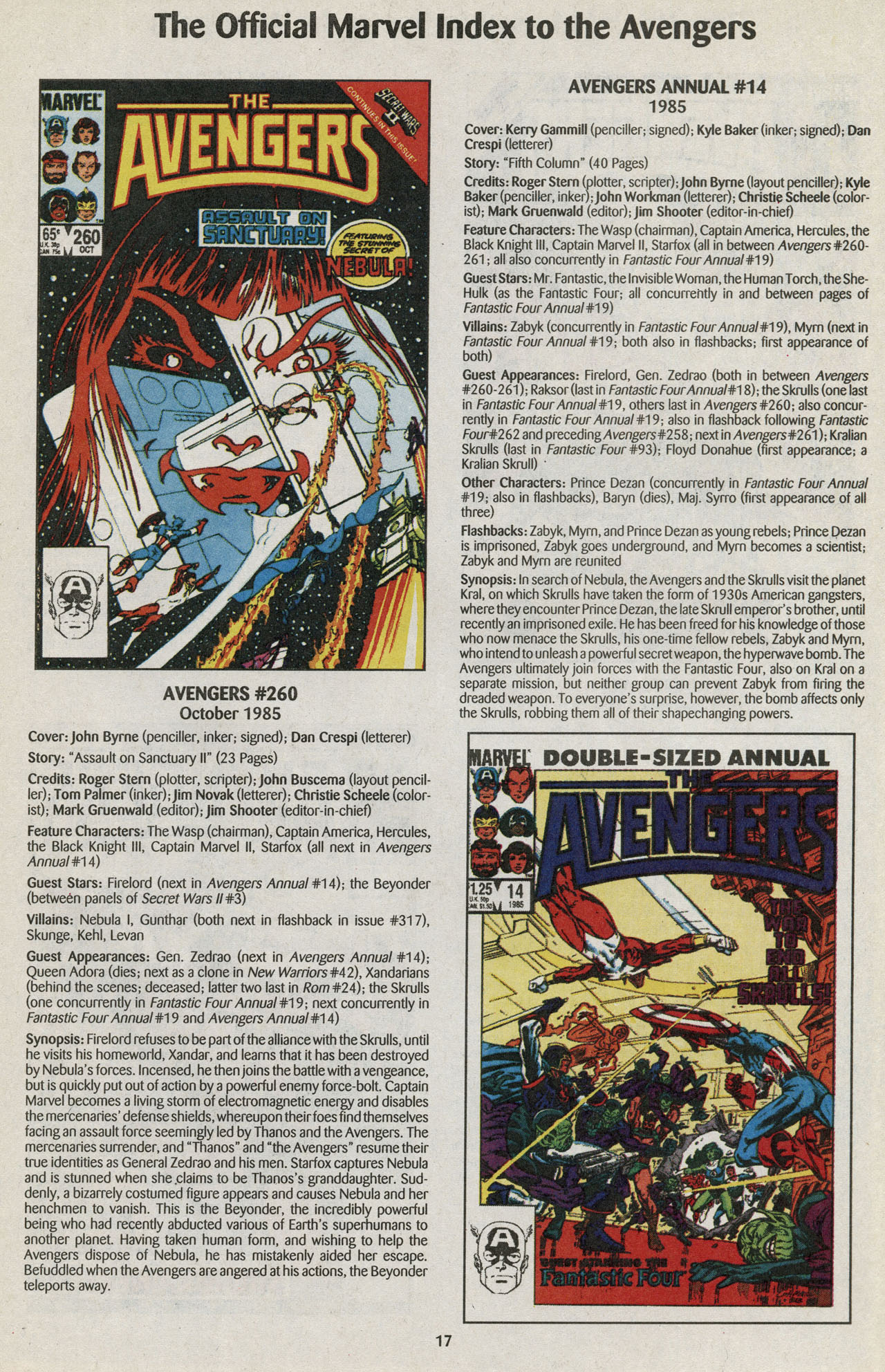 Read online The Official Marvel Index to the Avengers comic -  Issue #5 - 19