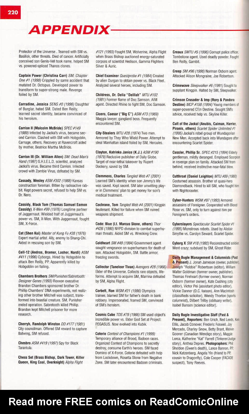 Read online Marvel Encyclopedia comic -  Issue # TPB 4 - 219