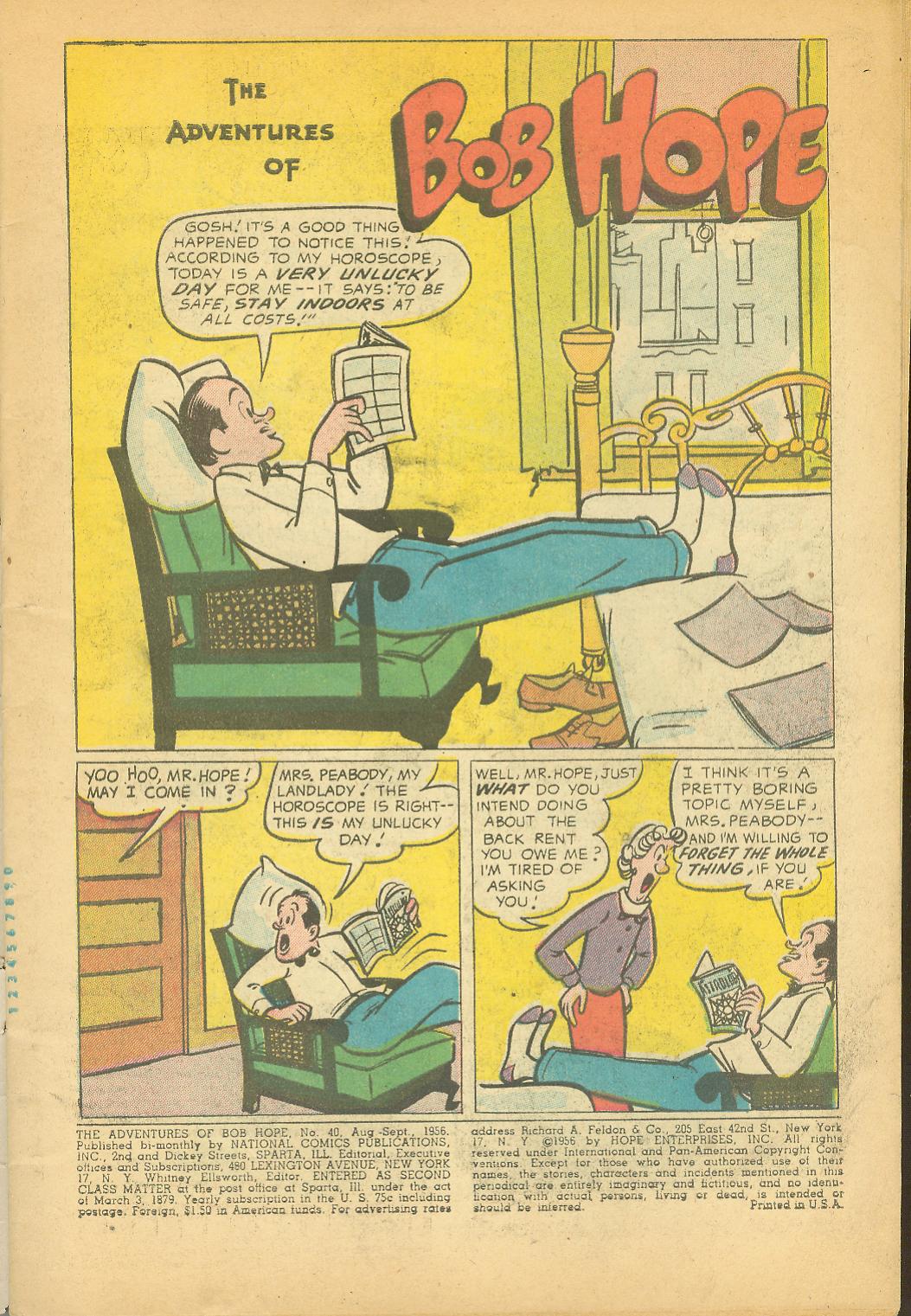 Read online The Adventures of Bob Hope comic -  Issue #40 - 3