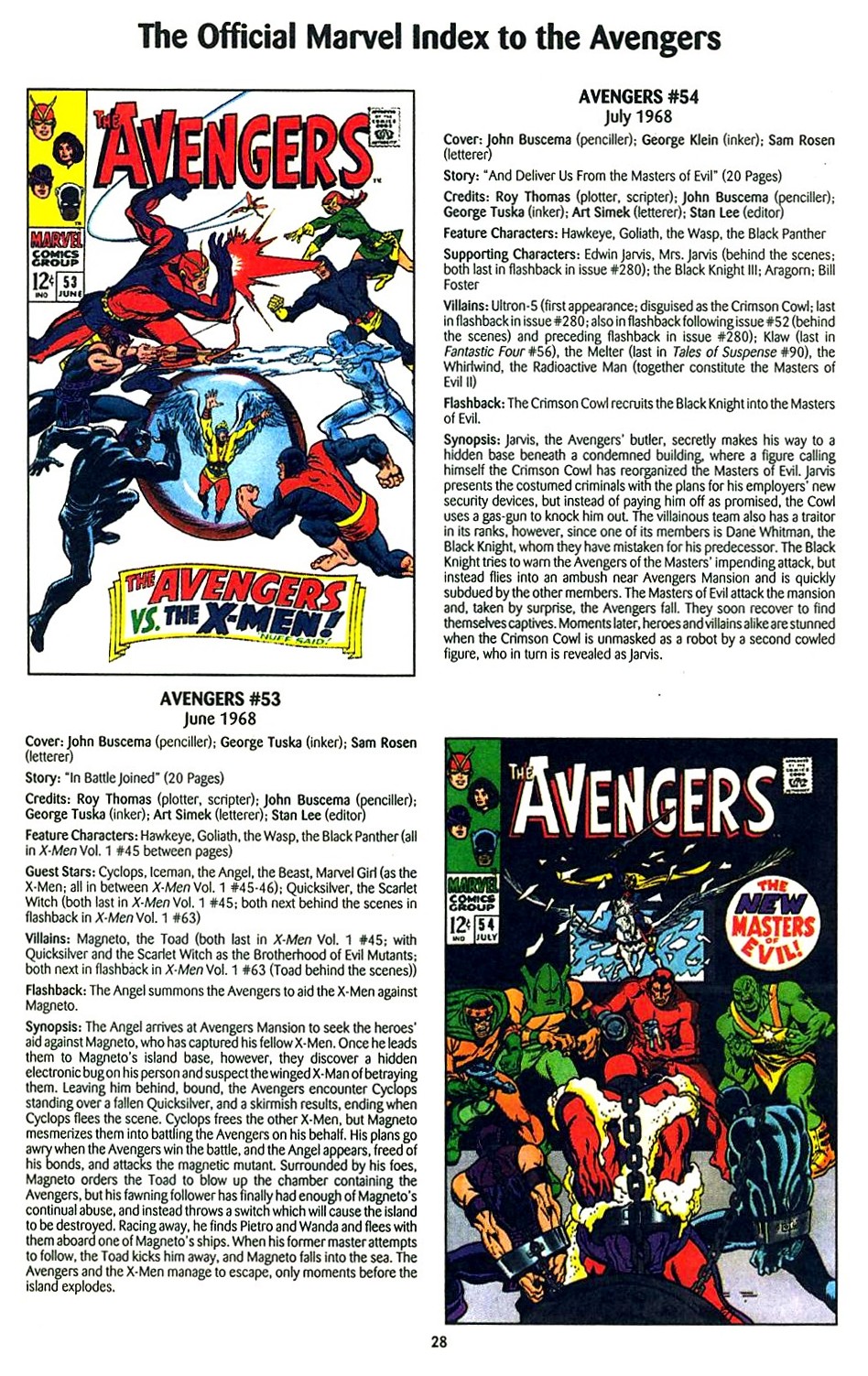 Read online The Official Marvel Index to the Avengers comic -  Issue #1 - 30