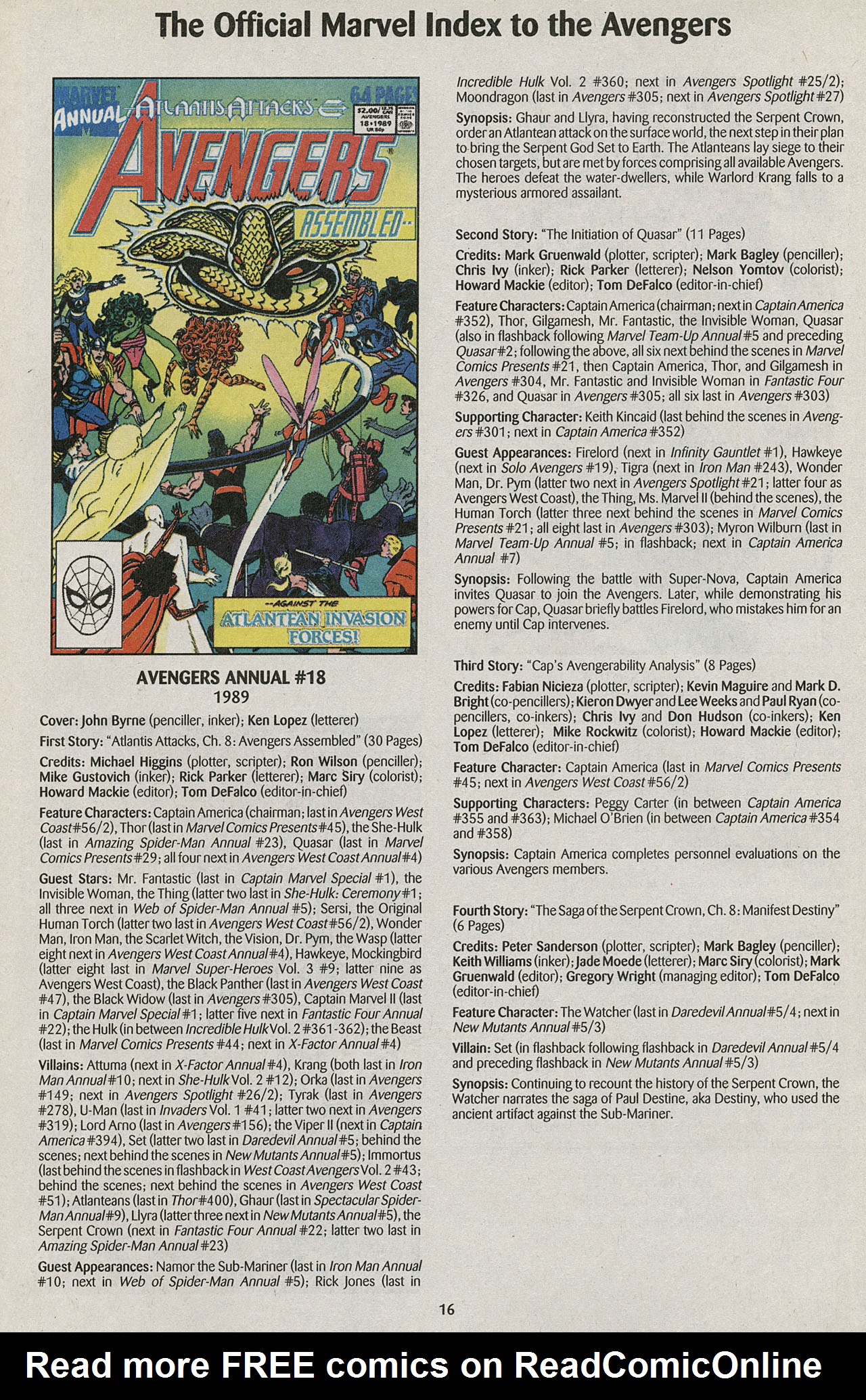 Read online The Official Marvel Index to the Avengers comic -  Issue #6 - 18