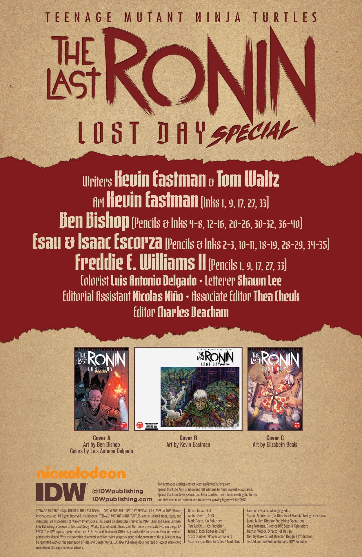 Read online Teenage Mutant Ninja Turtles: The Last Ronin - Lost Day Special comic -  Issue # Full - 2