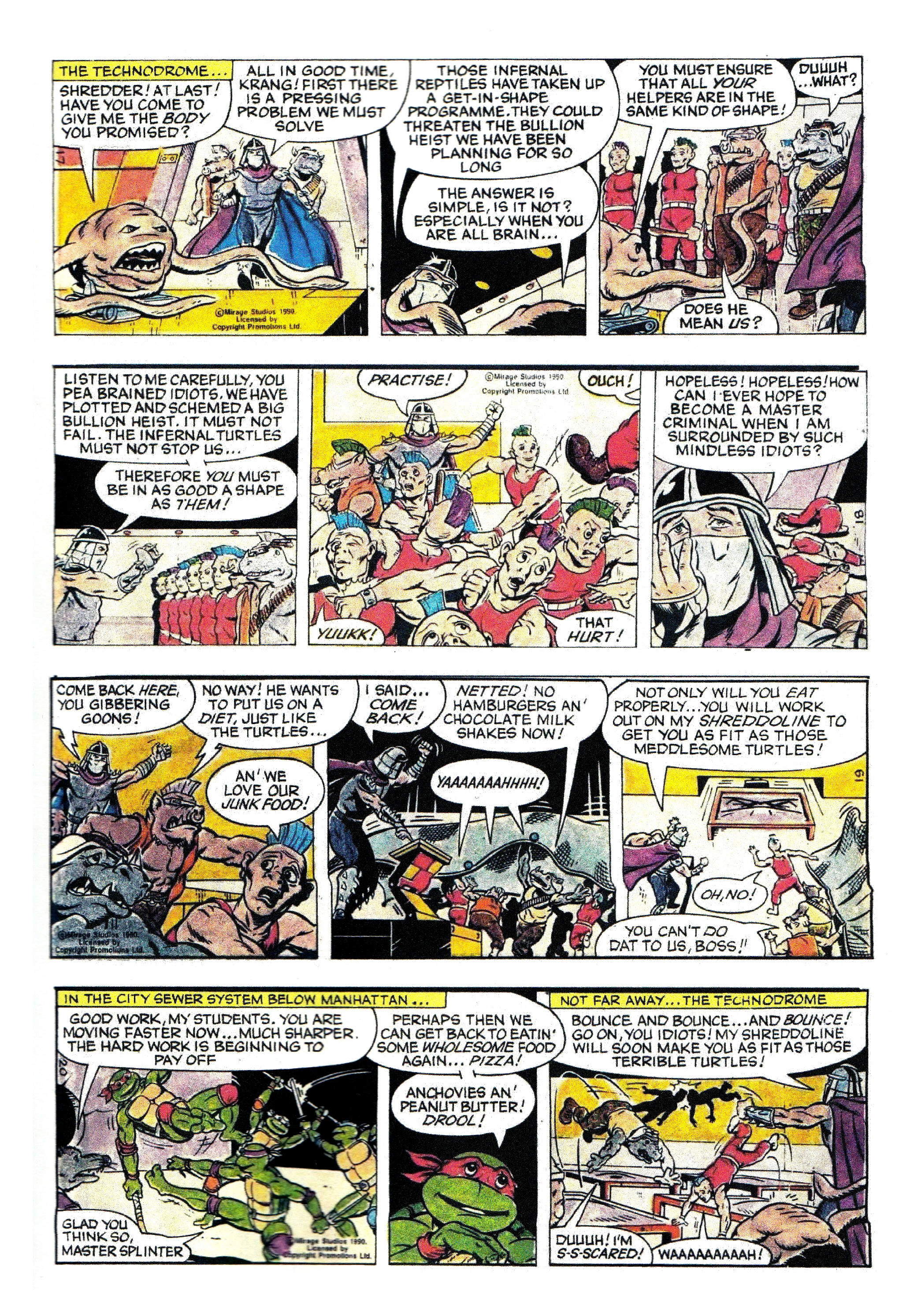 Read online Teenage Mutant Ninja Turtles: Complete Newspaper Daily Comic Strip Collection comic -  Issue # TPB 1 - 12