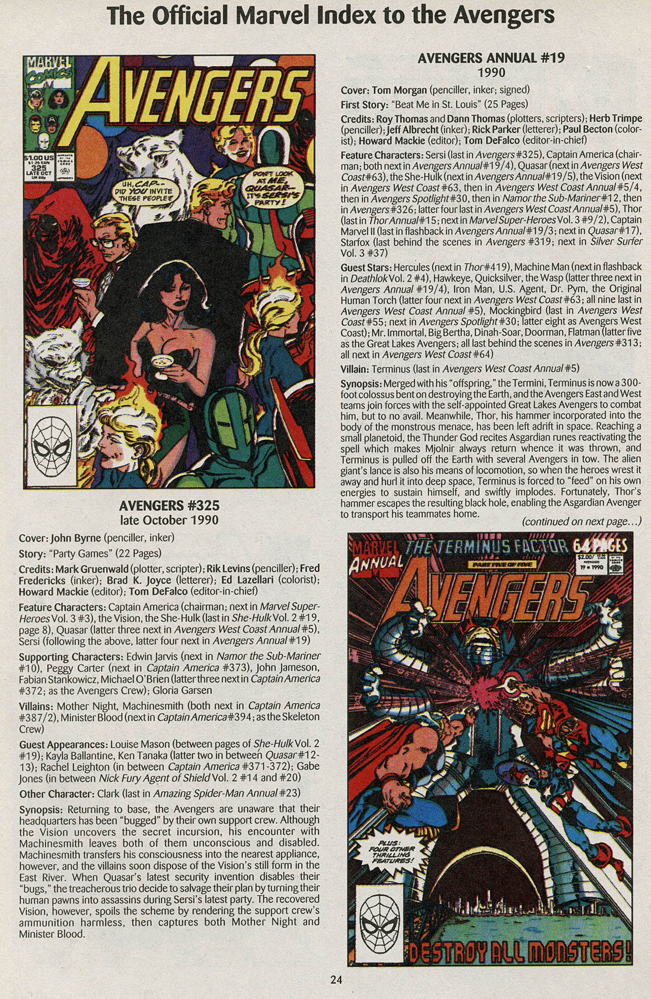 Read online The Official Marvel Index to the Avengers comic -  Issue #6 - 26