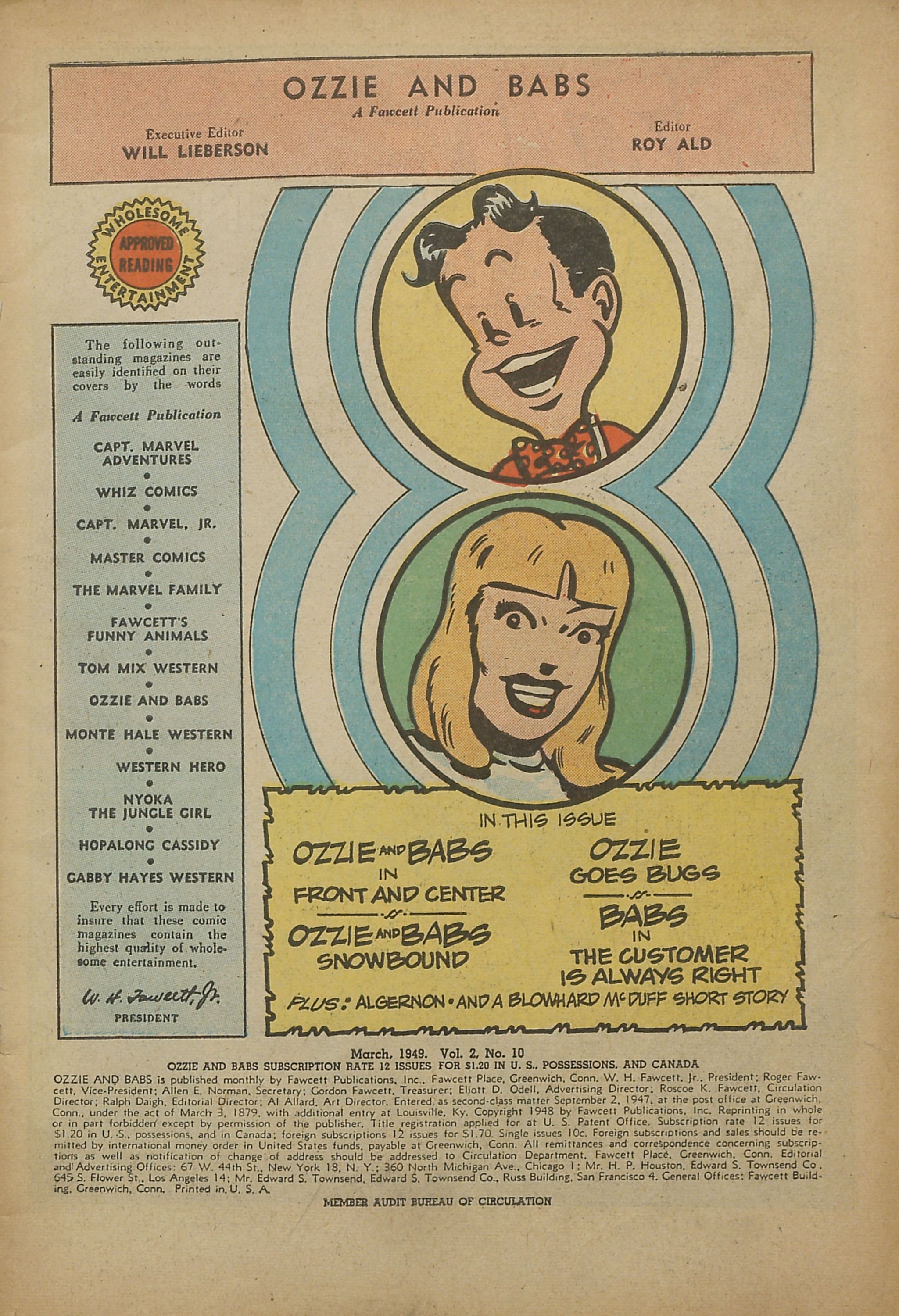 Read online Ozzie And Babs comic -  Issue #10 - 3